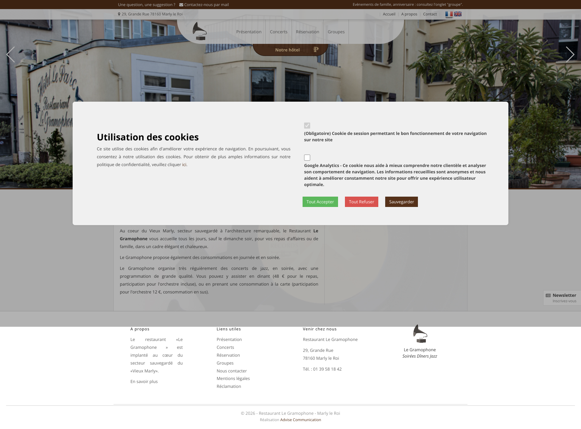 Aperçu du site