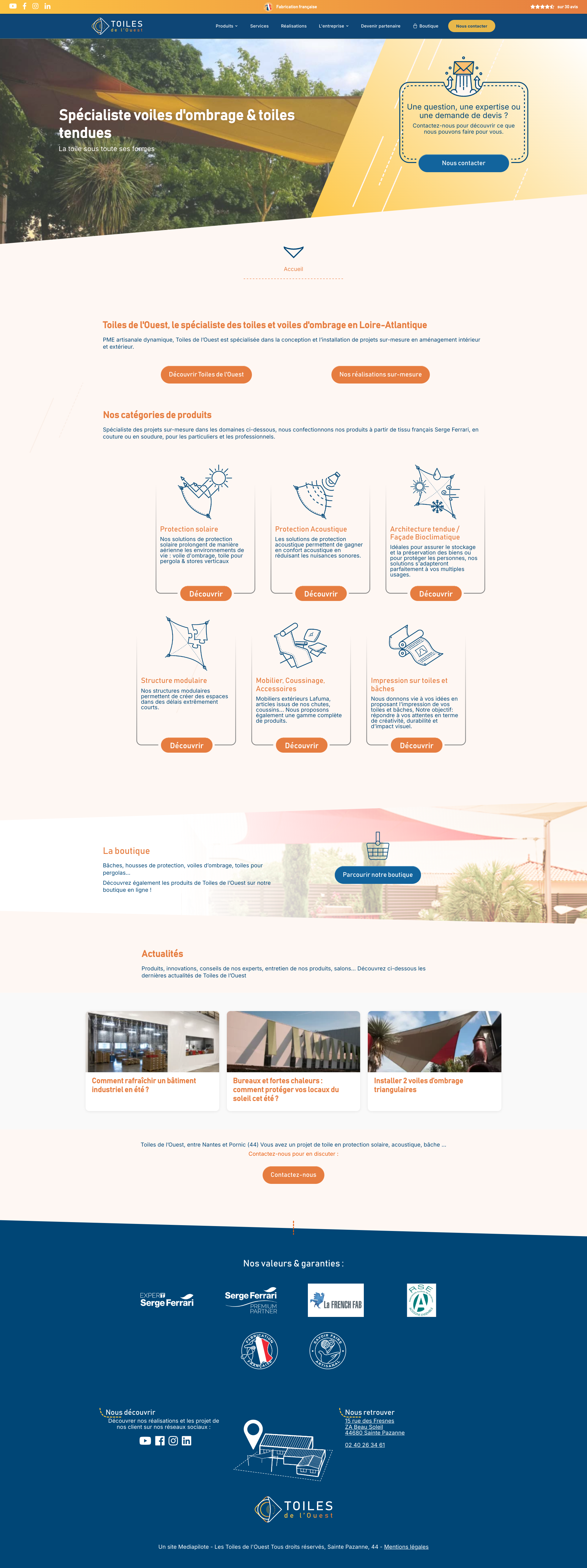 Aperçu du site