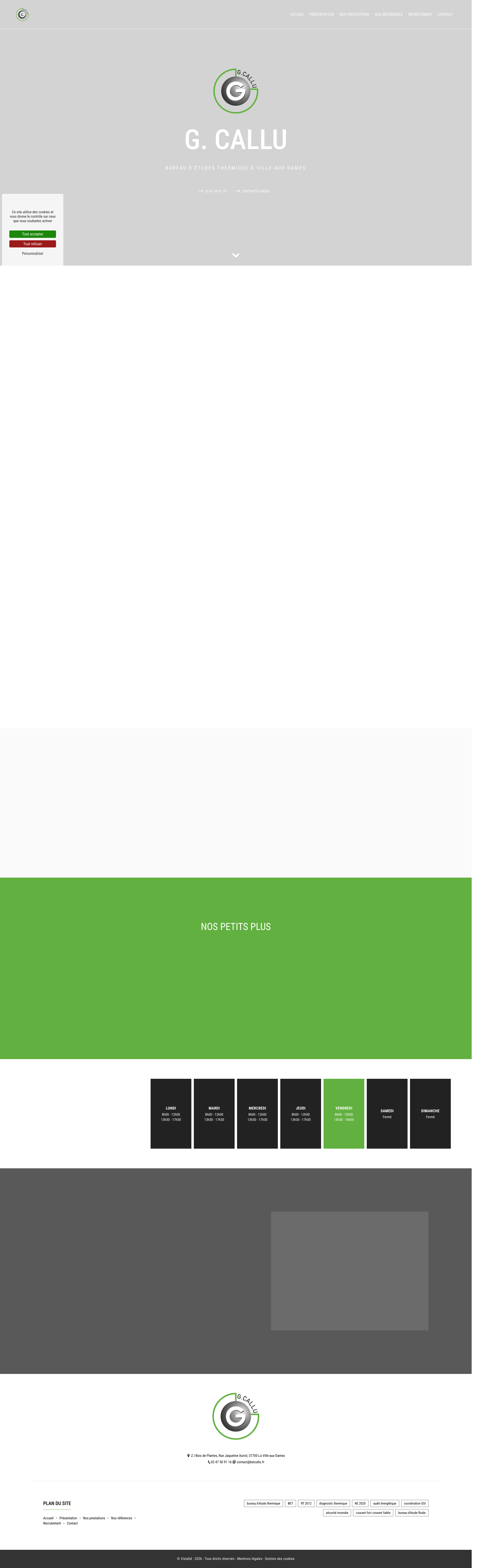 Aperçu du site