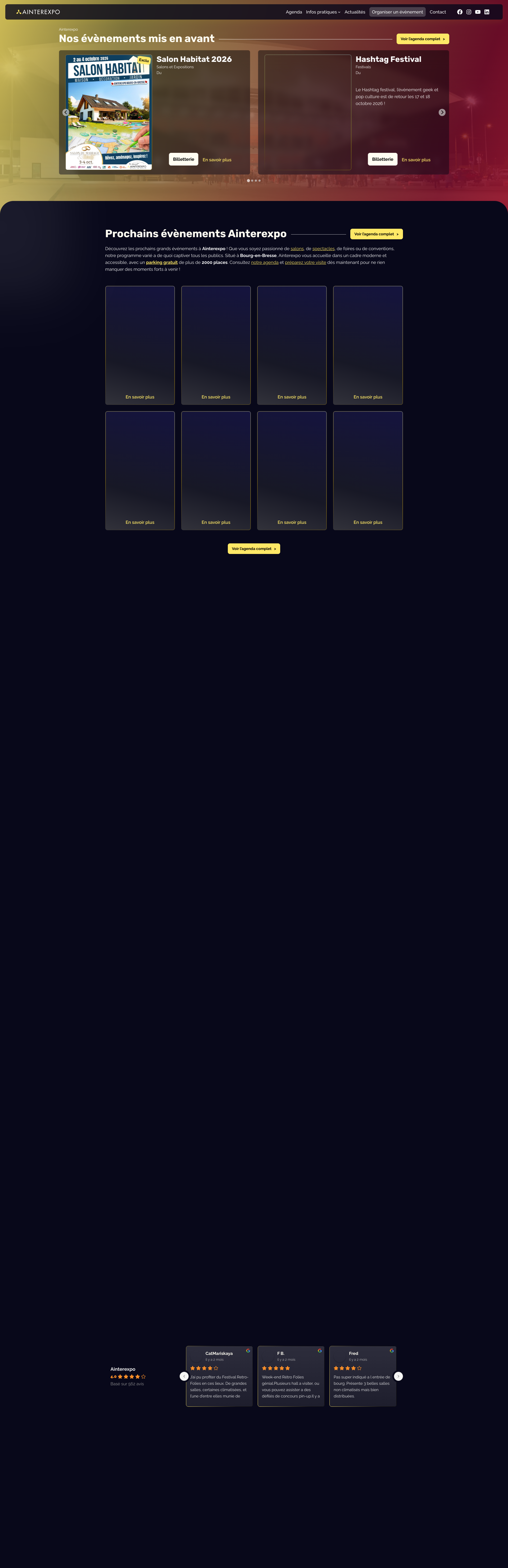 Aperçu du site