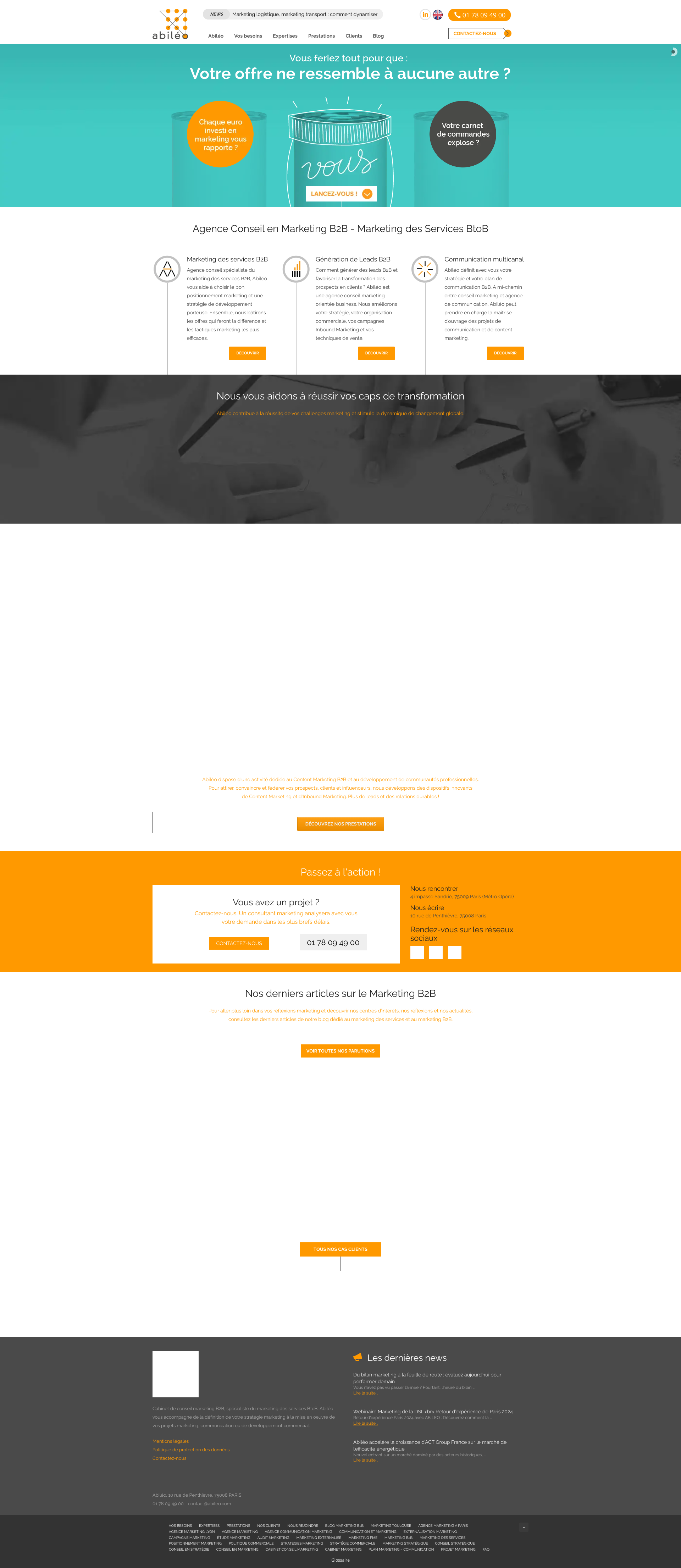 Aperçu du site