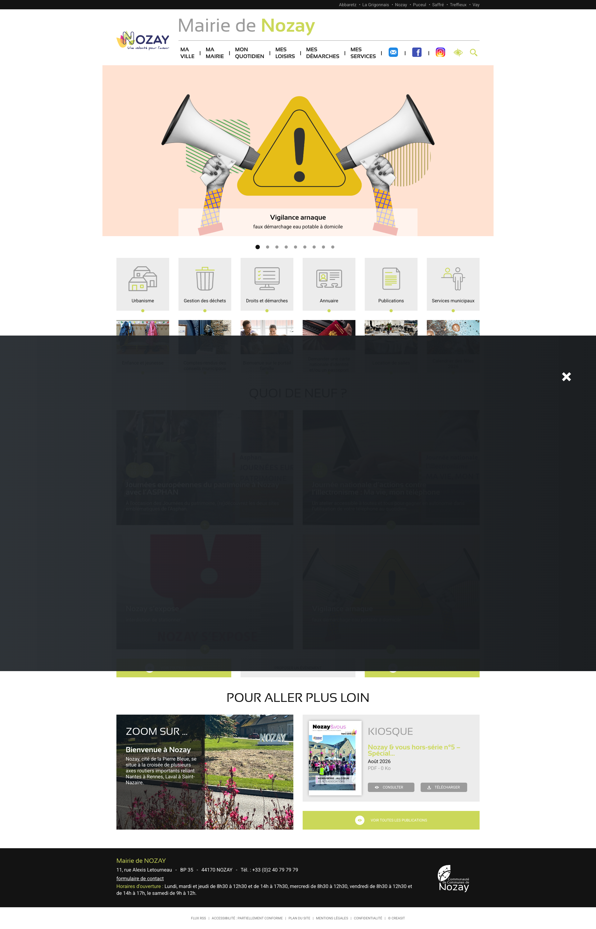 Aperçu du site