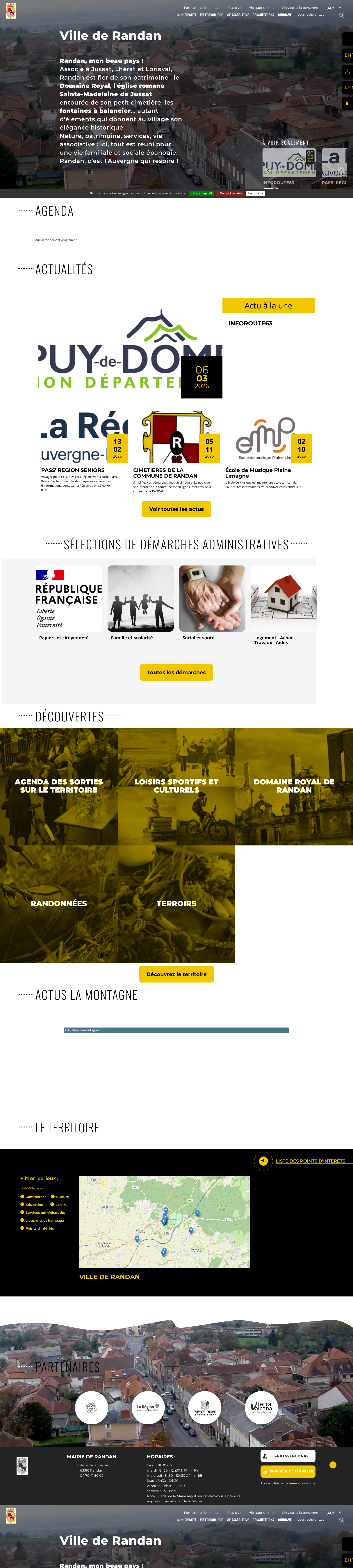 Aperçu du site