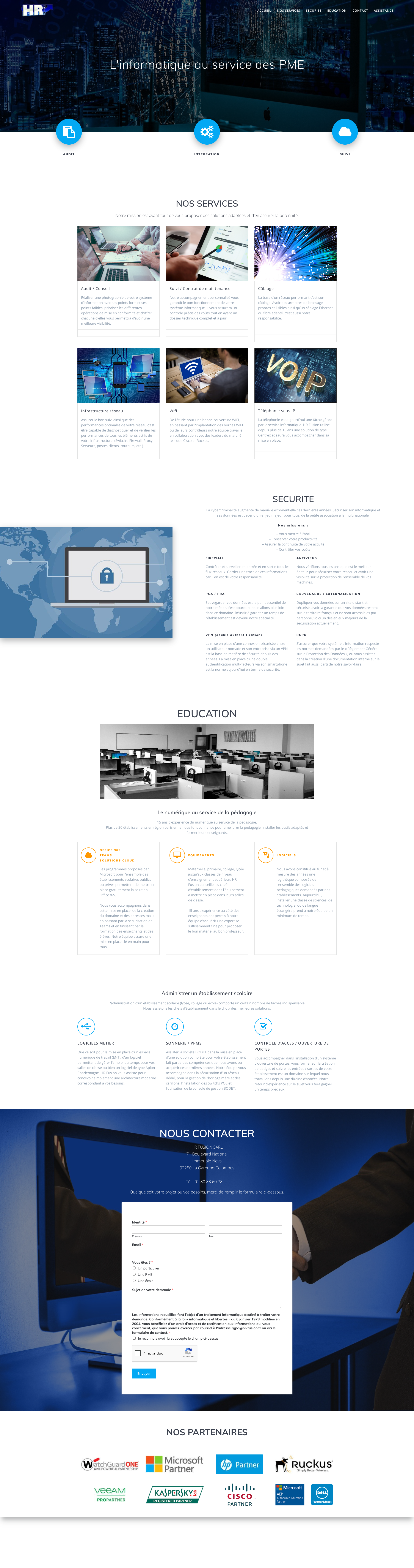 Aperçu du site