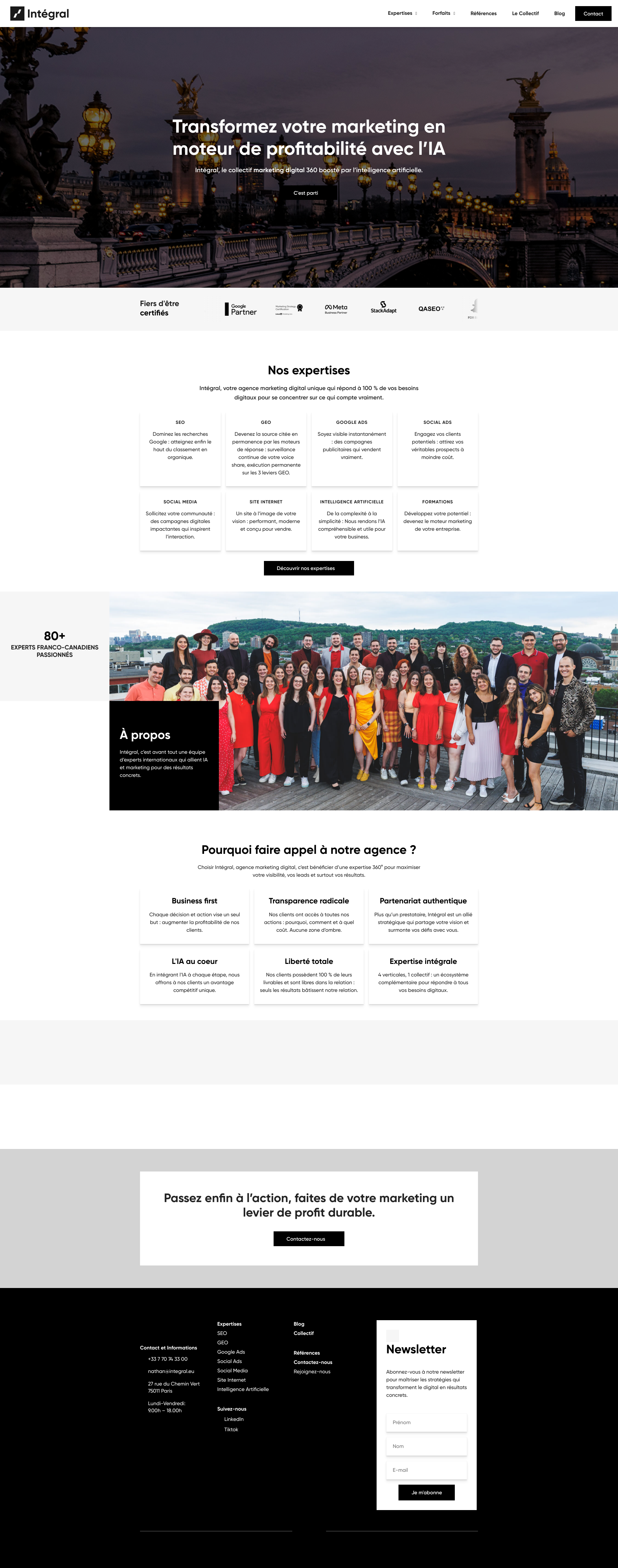 Aperçu du site