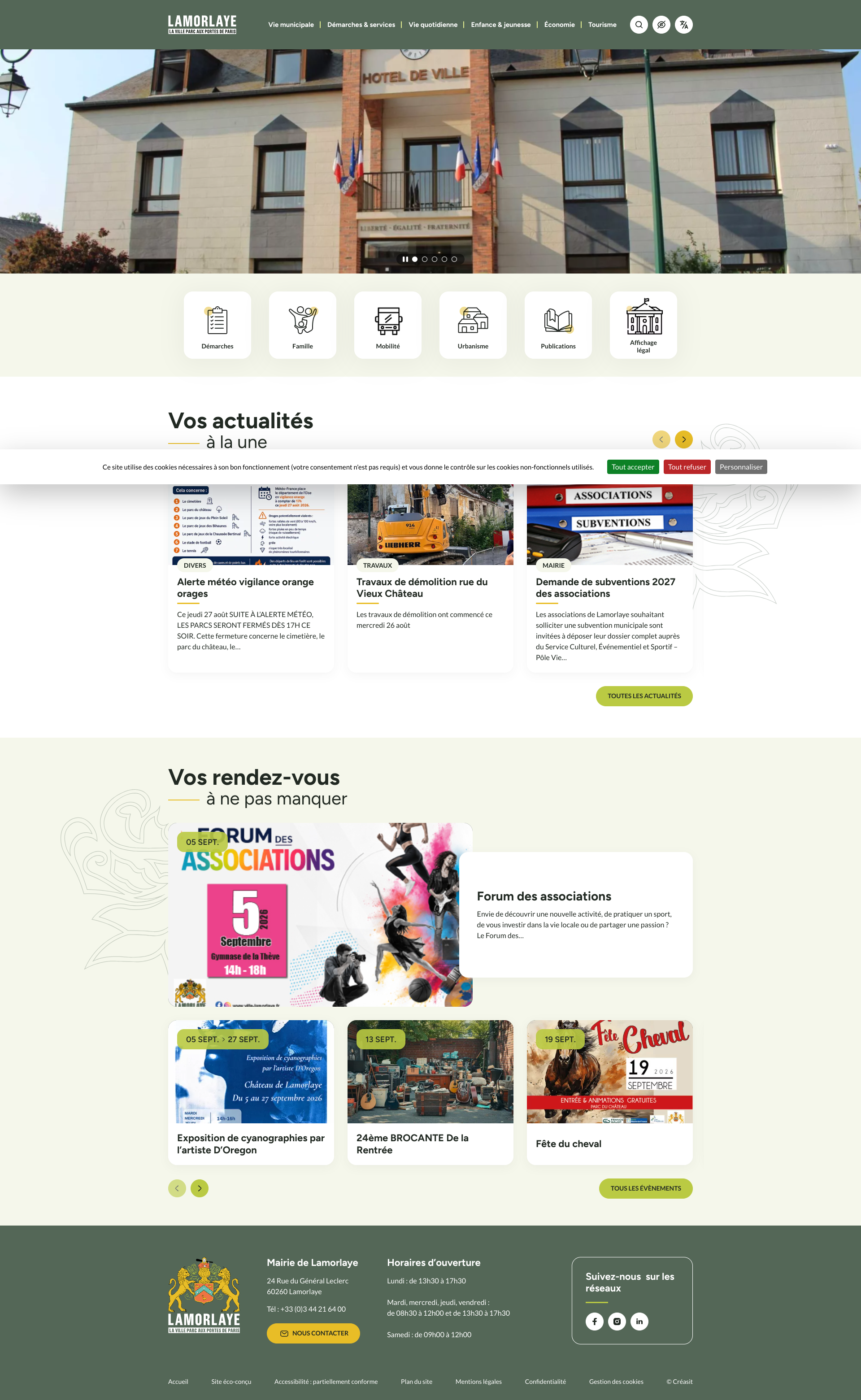 Aperçu du site