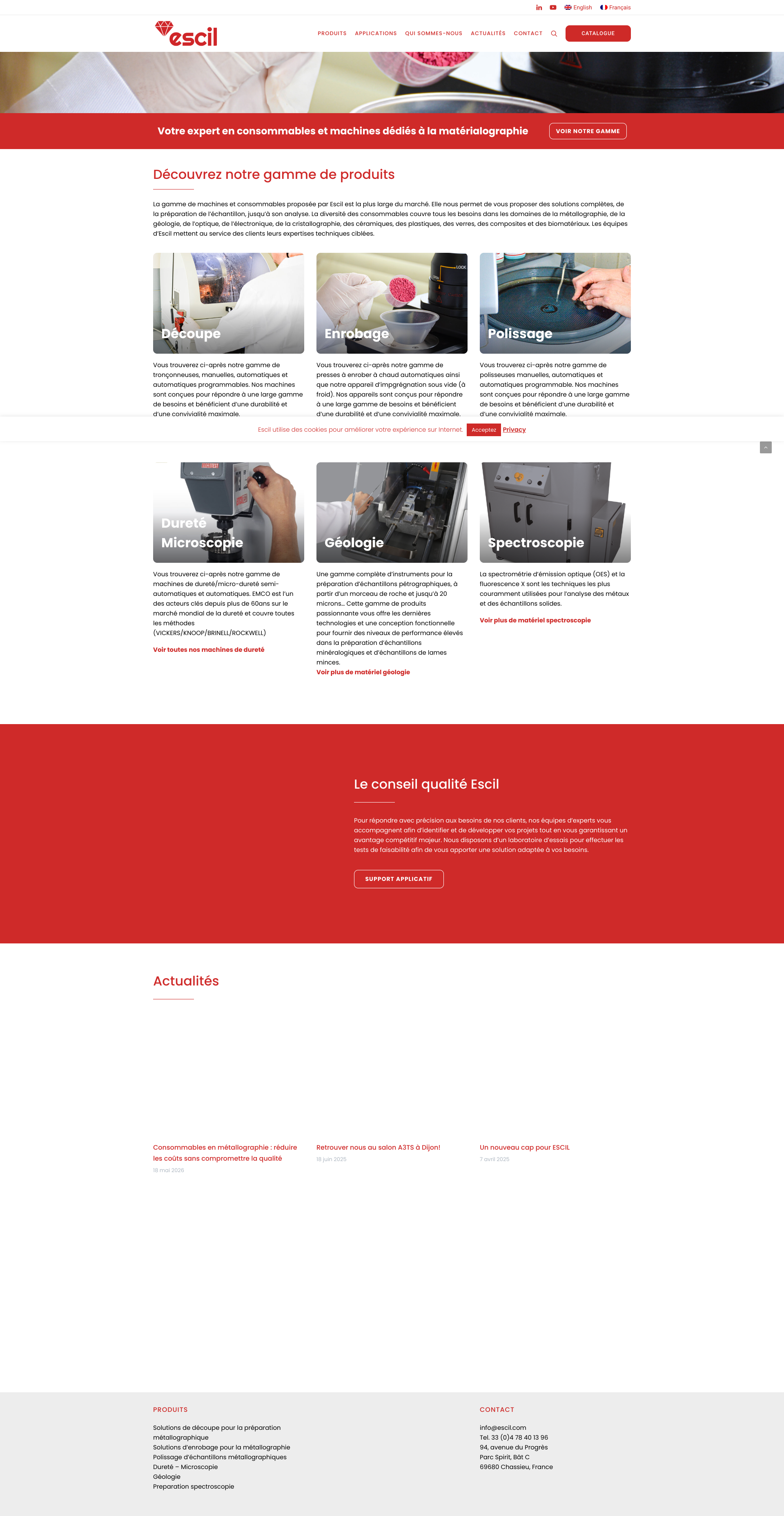 Aperçu du site
