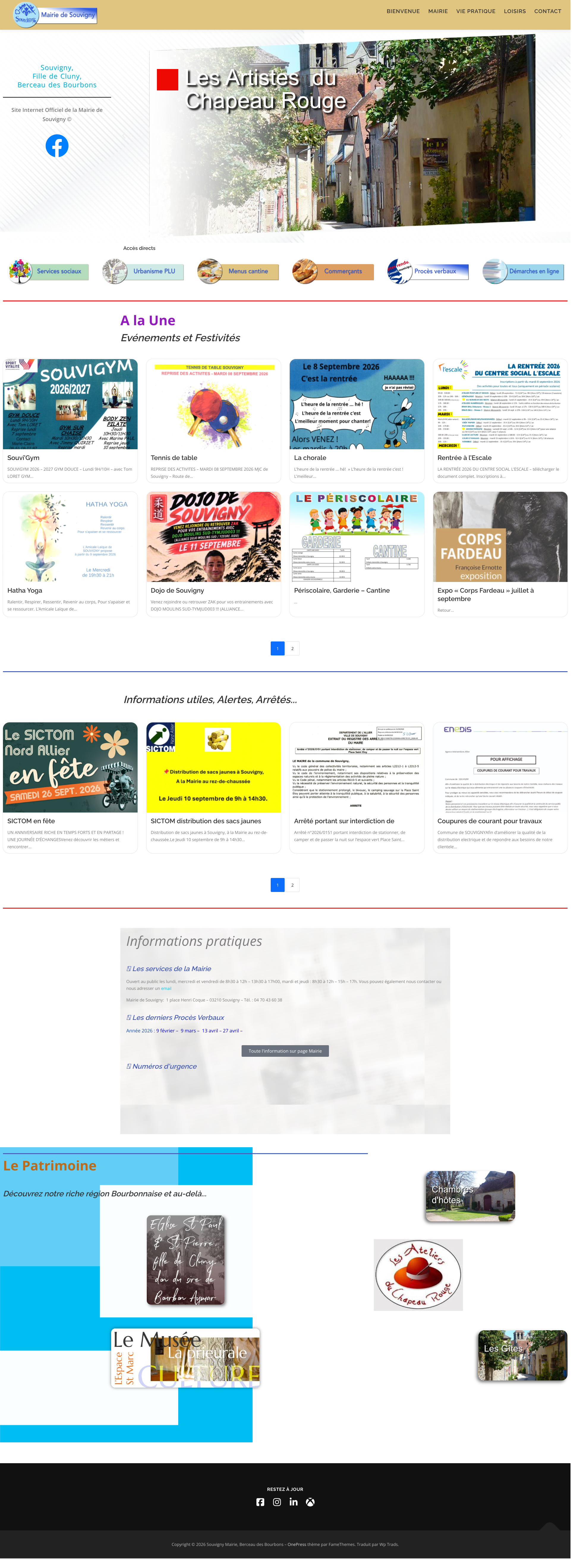 Aperçu du site