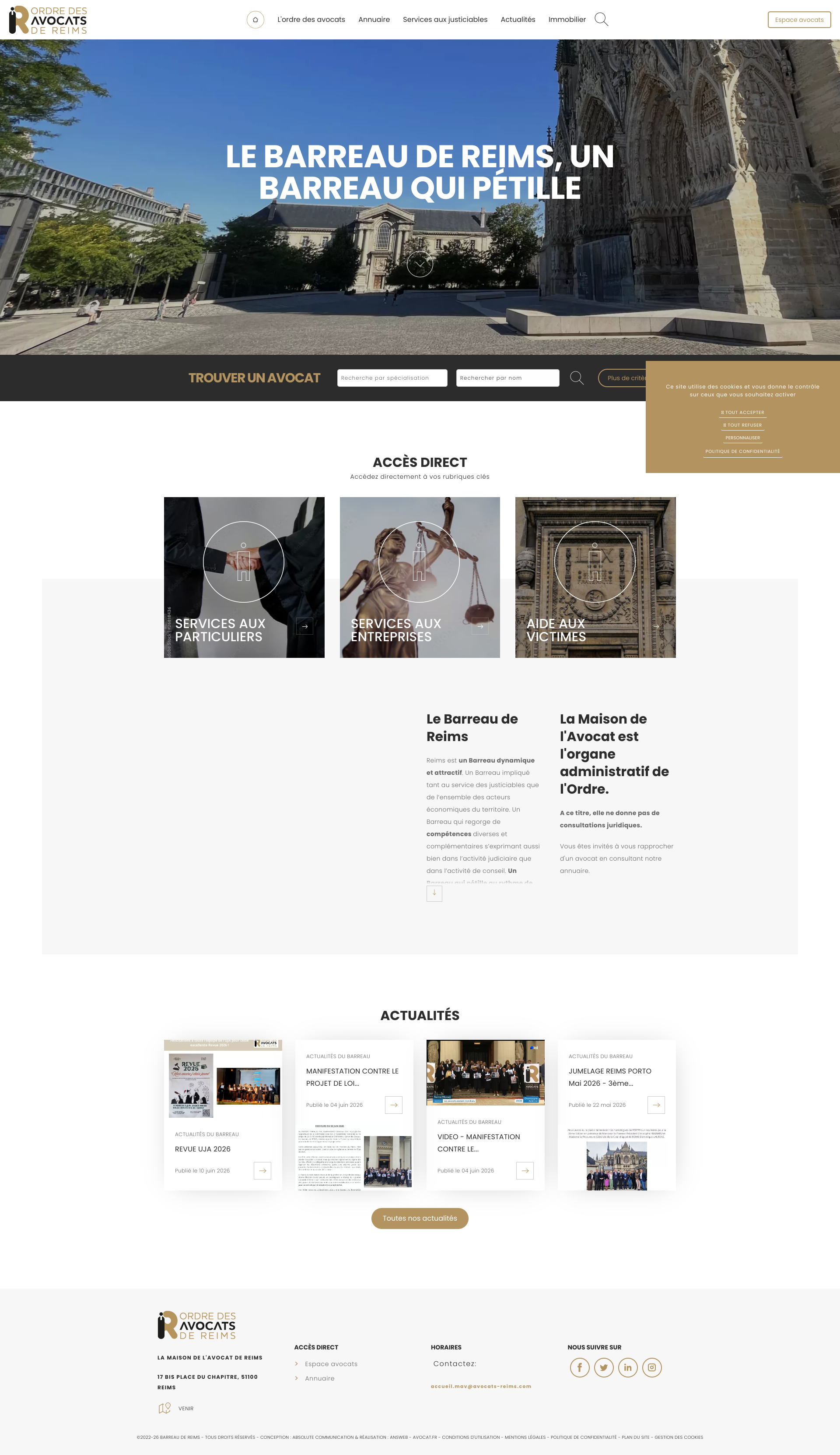 Aperçu du site