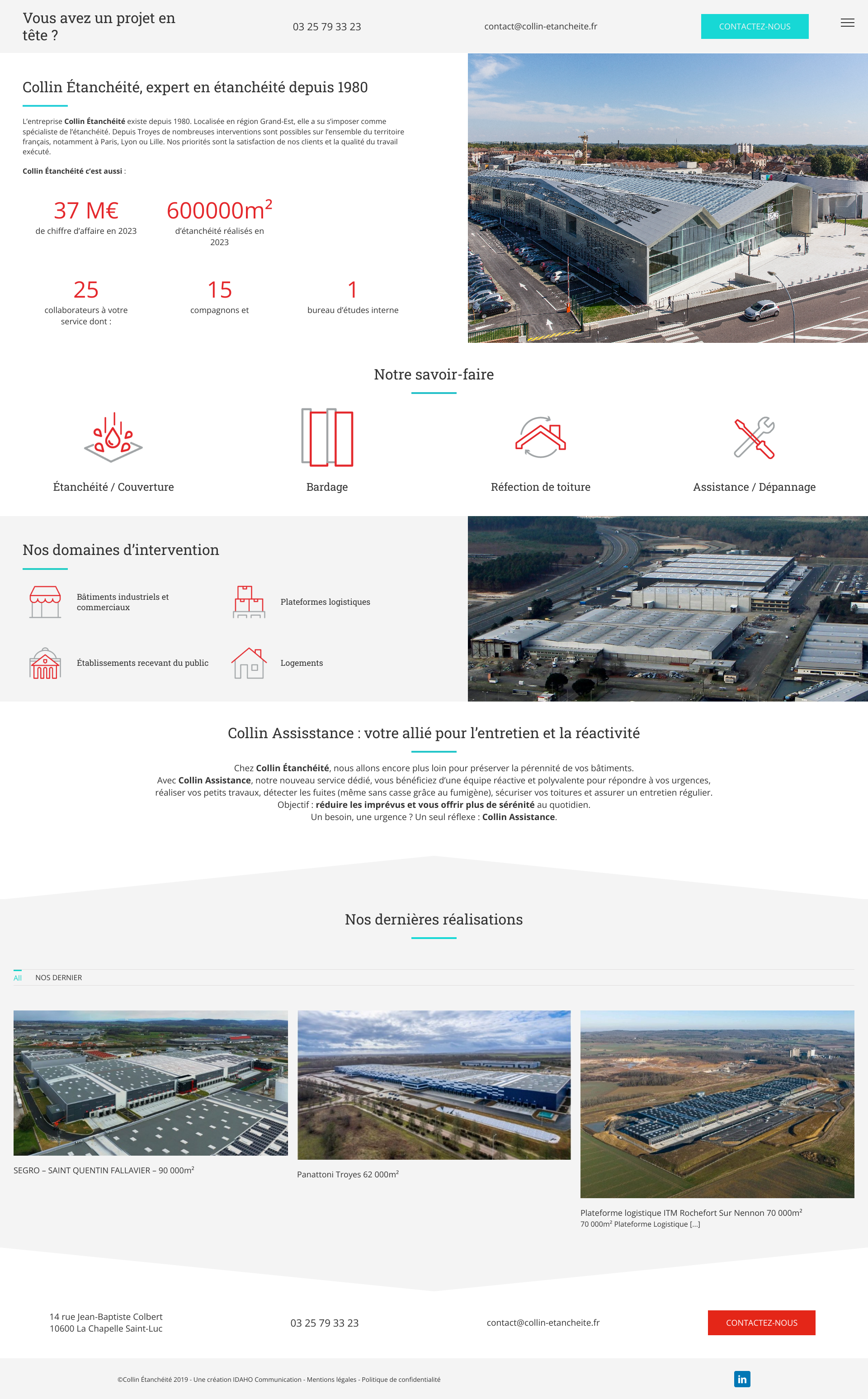 Aperçu du site