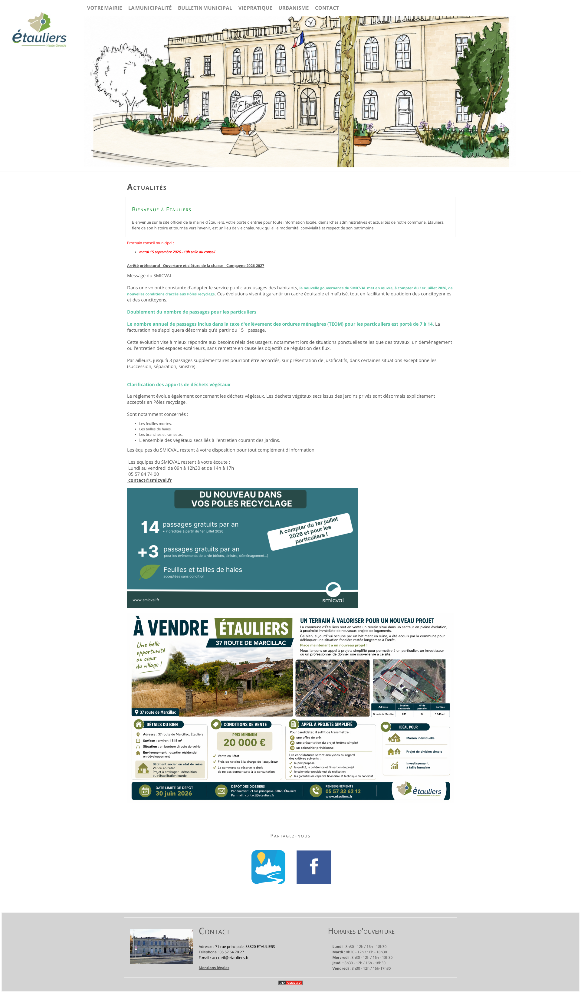 Aperçu du site