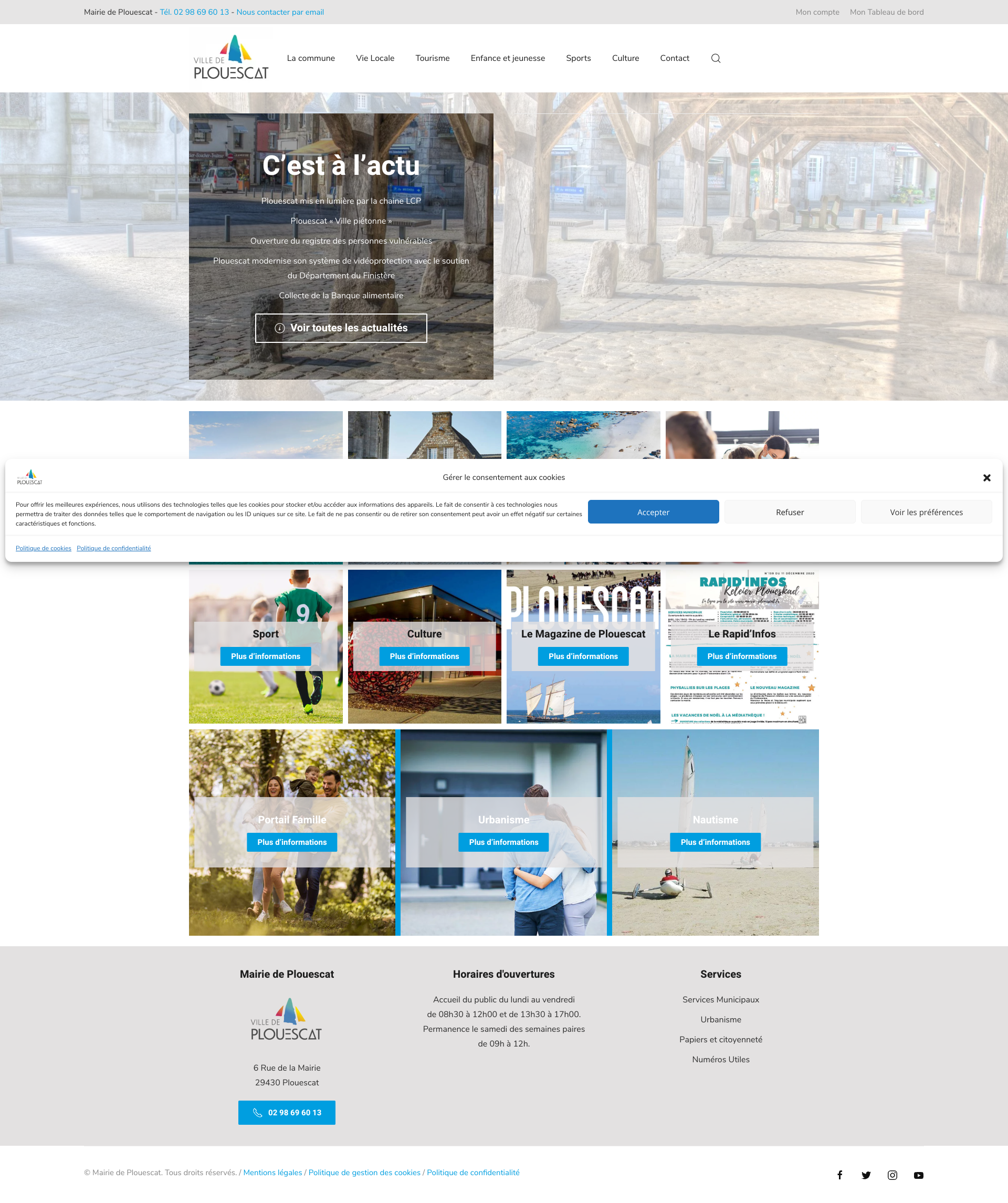 Aperçu du site