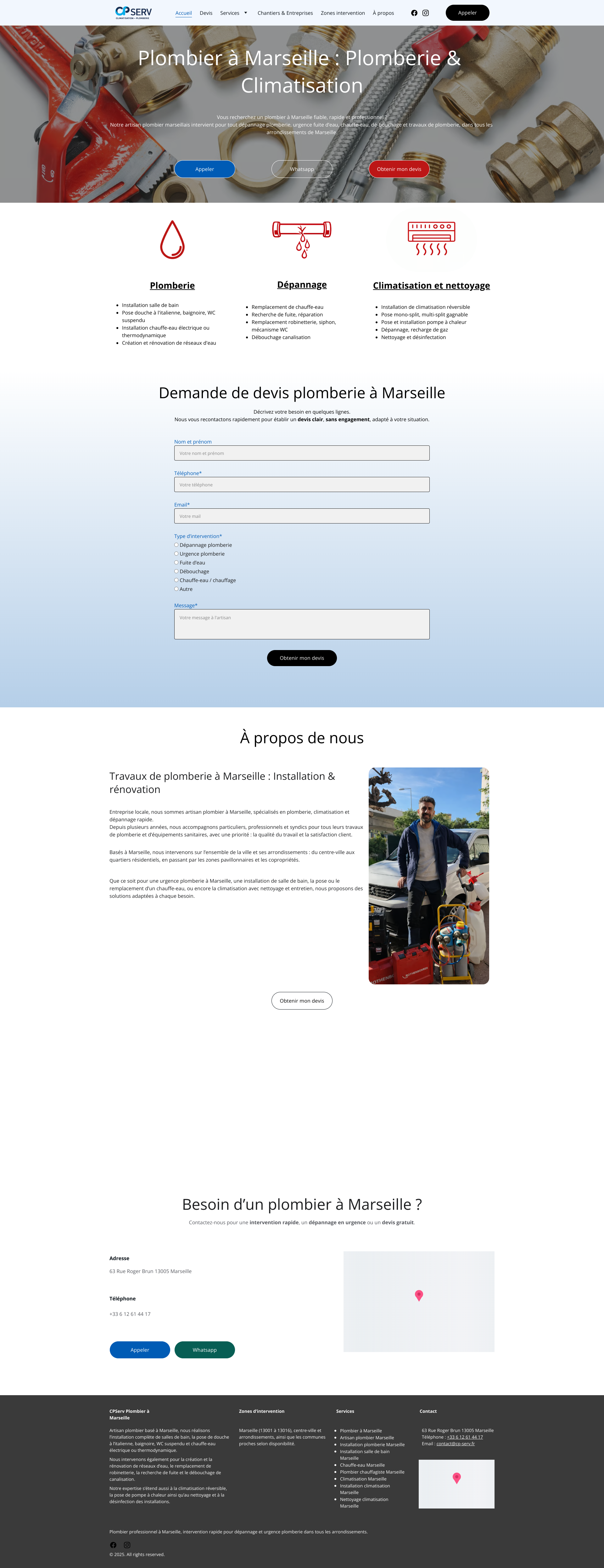 Aperçu du site