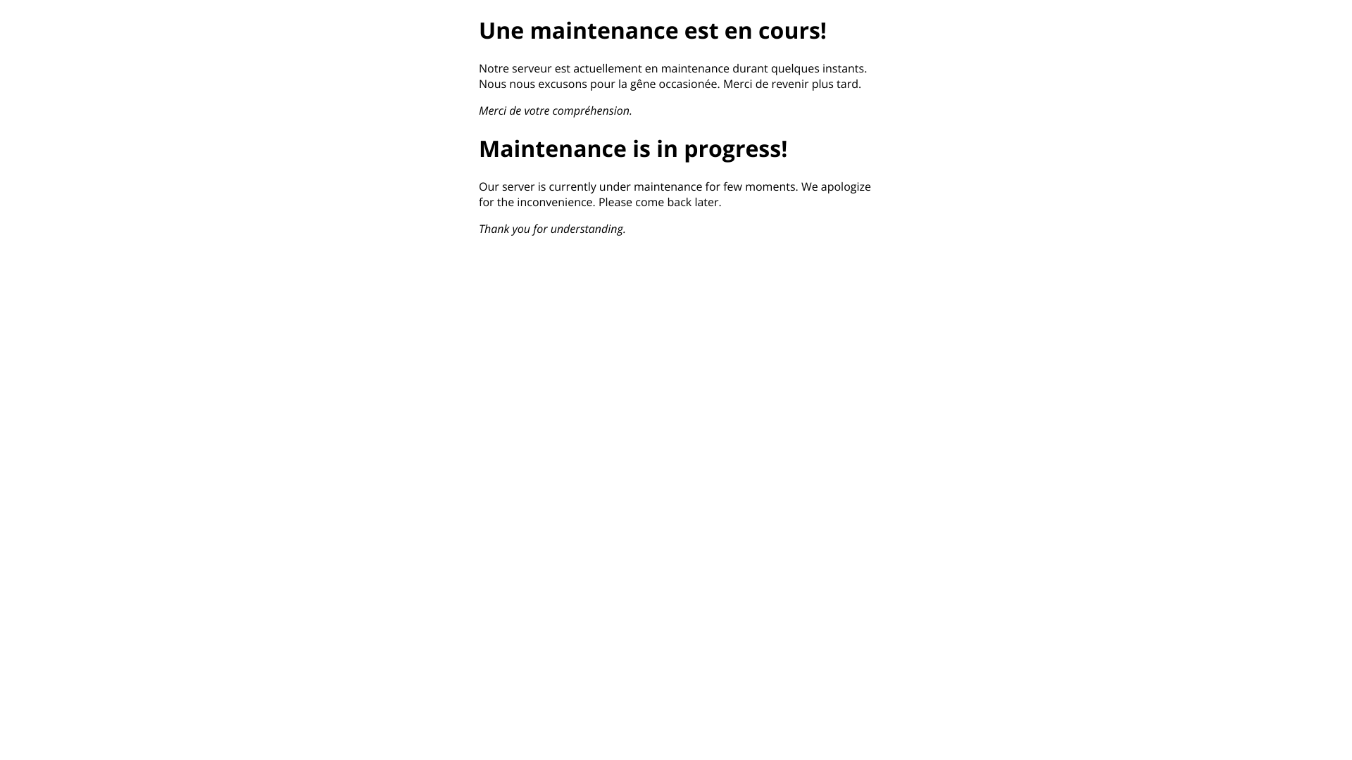 Aperçu du site
