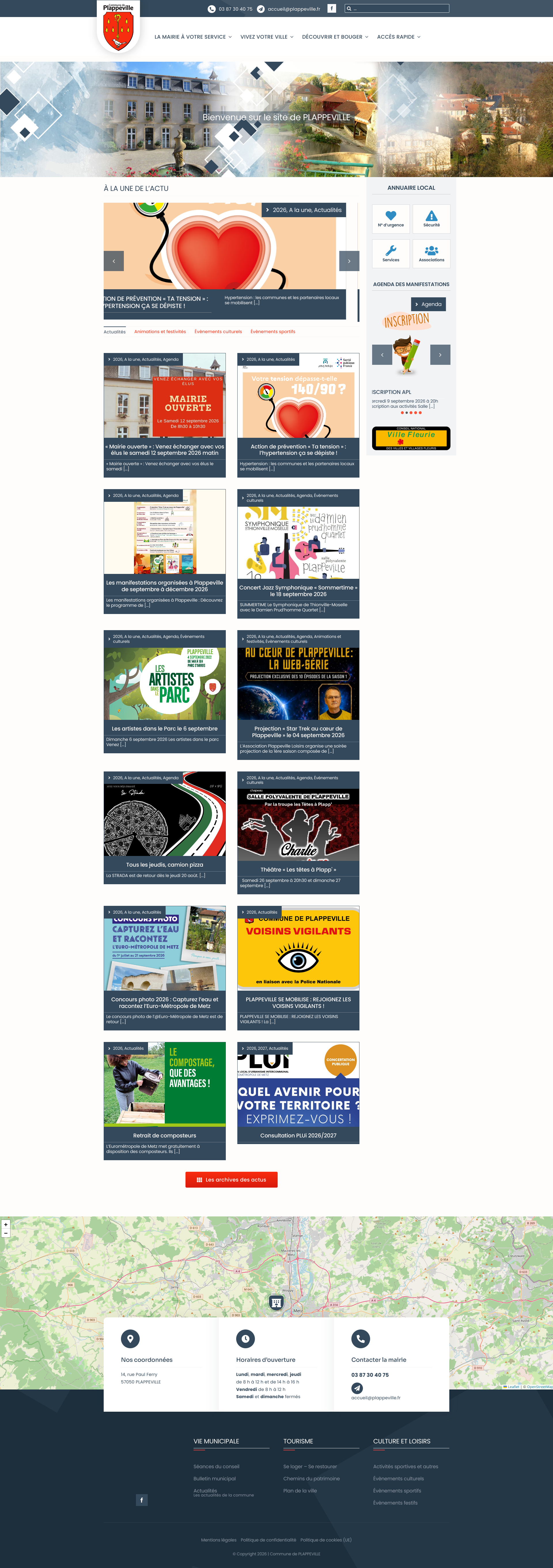 Aperçu du site