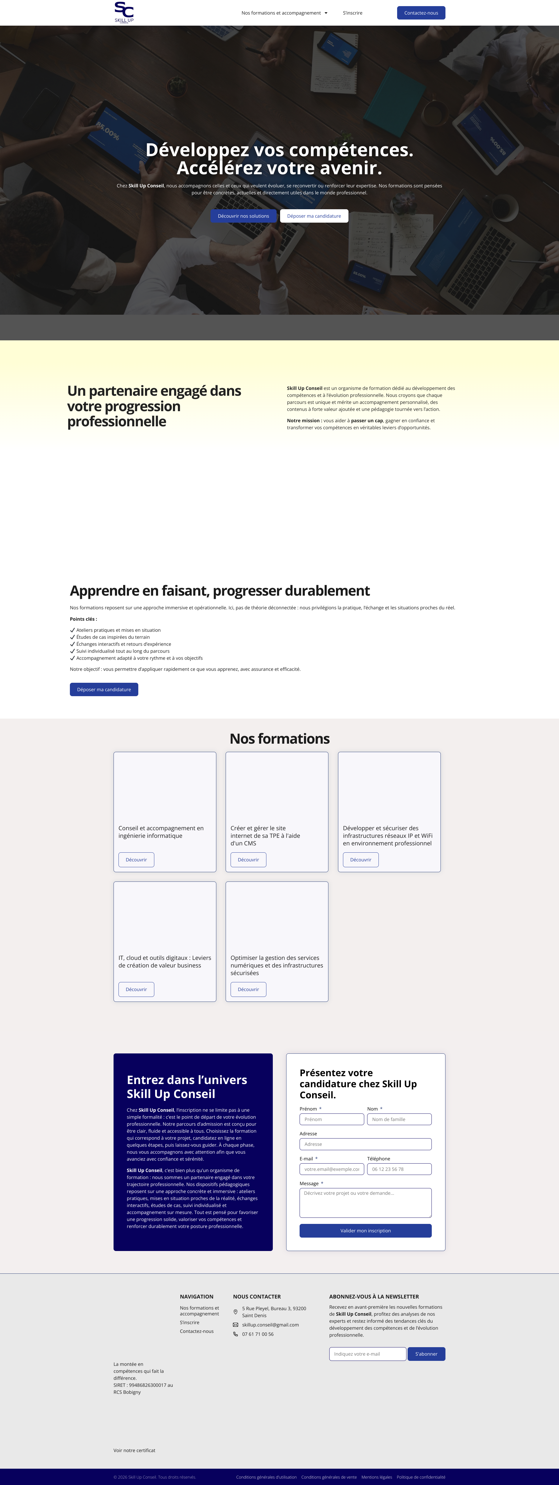 Aperçu du site