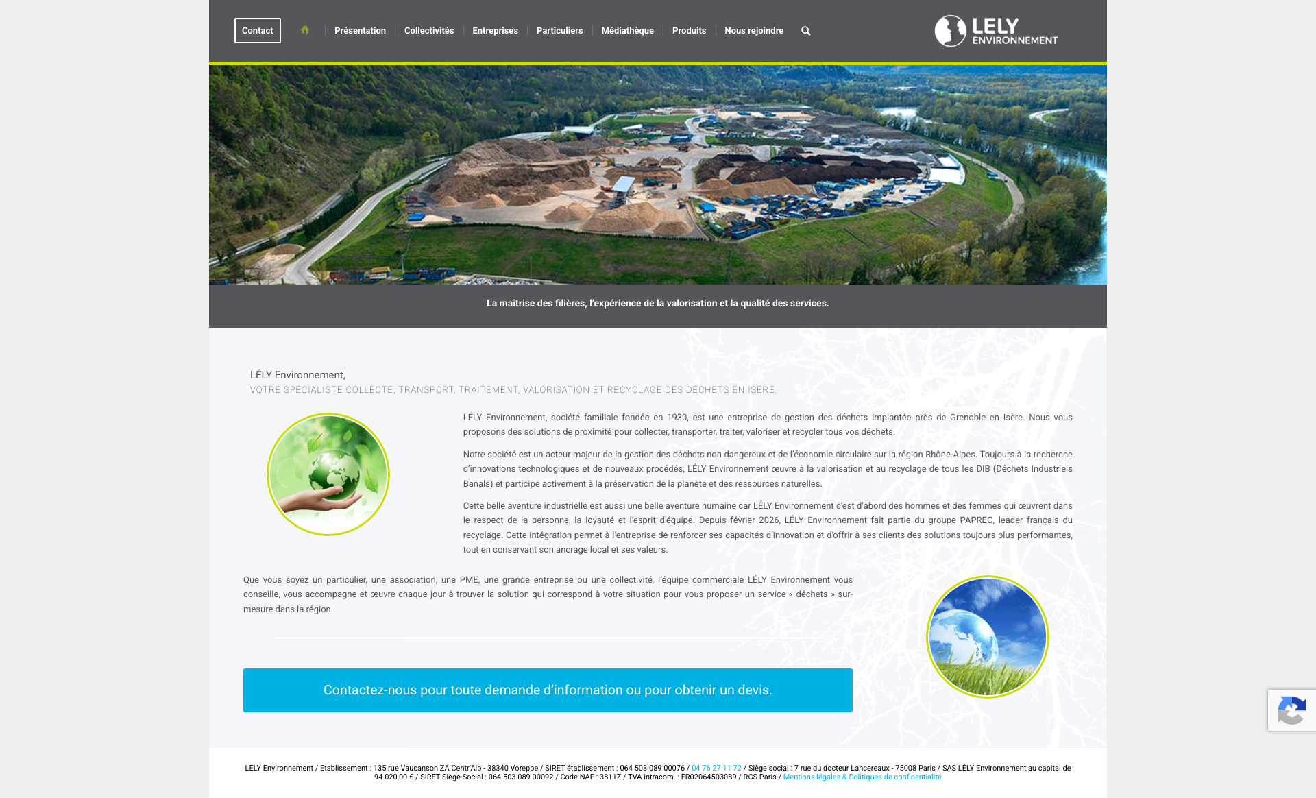 Aperçu du site