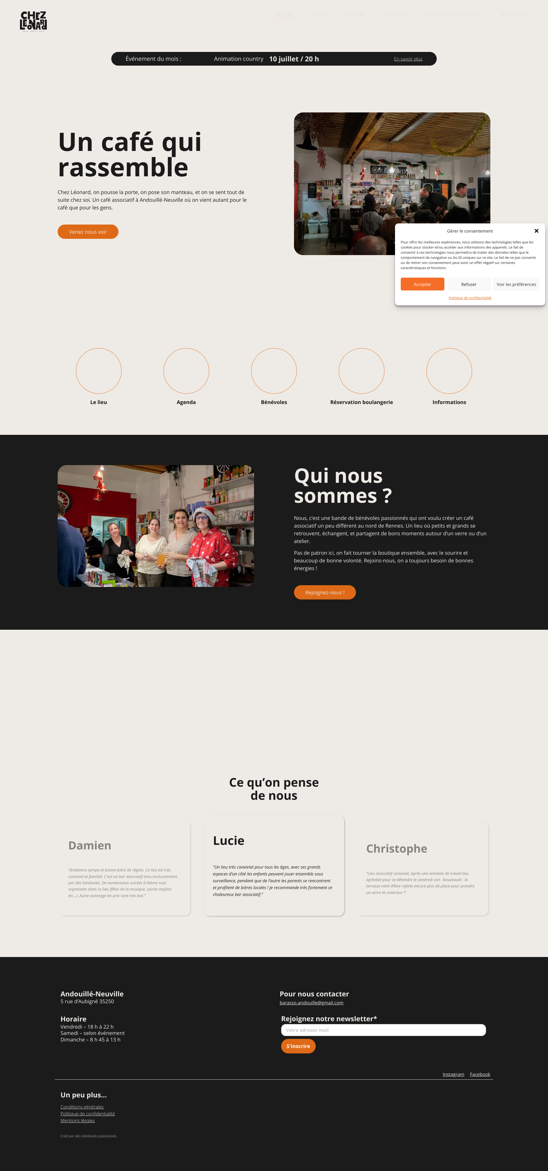 Aperçu du site