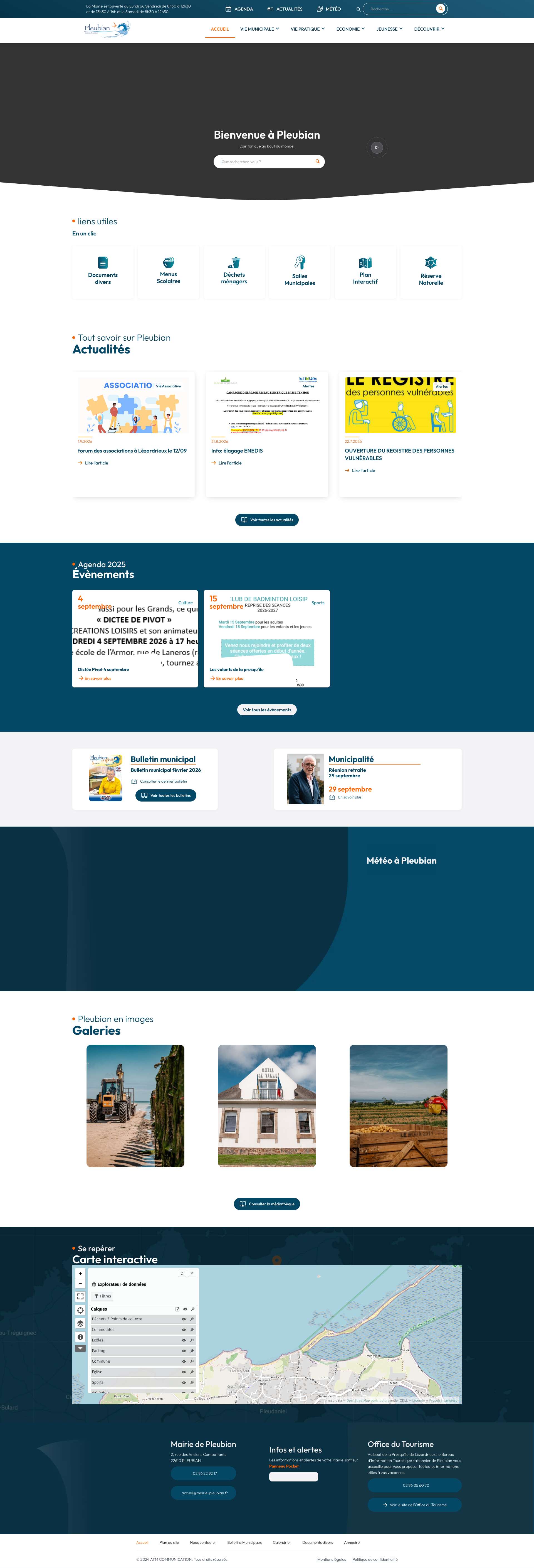 Aperçu du site