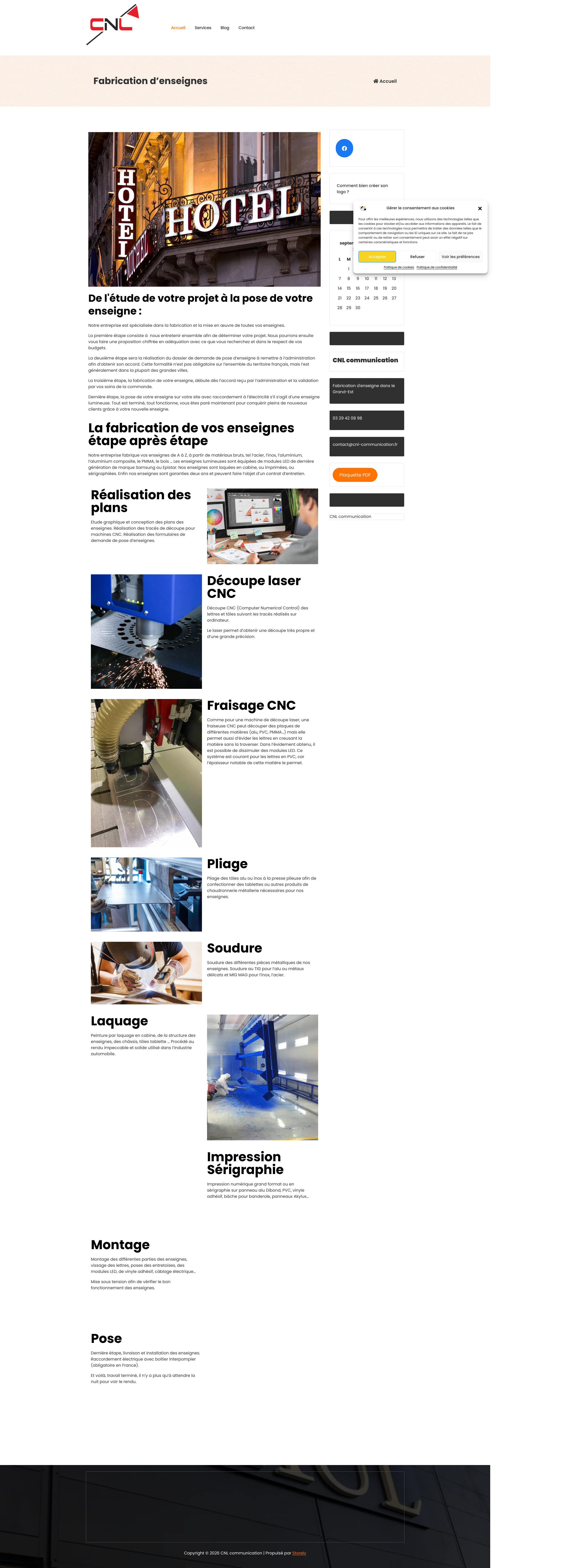 Aperçu du site