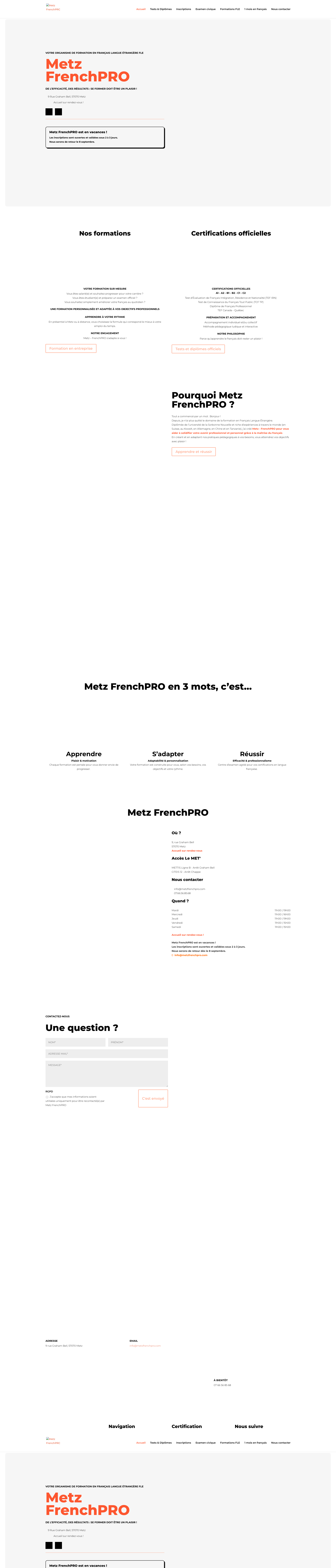 Aperçu du site