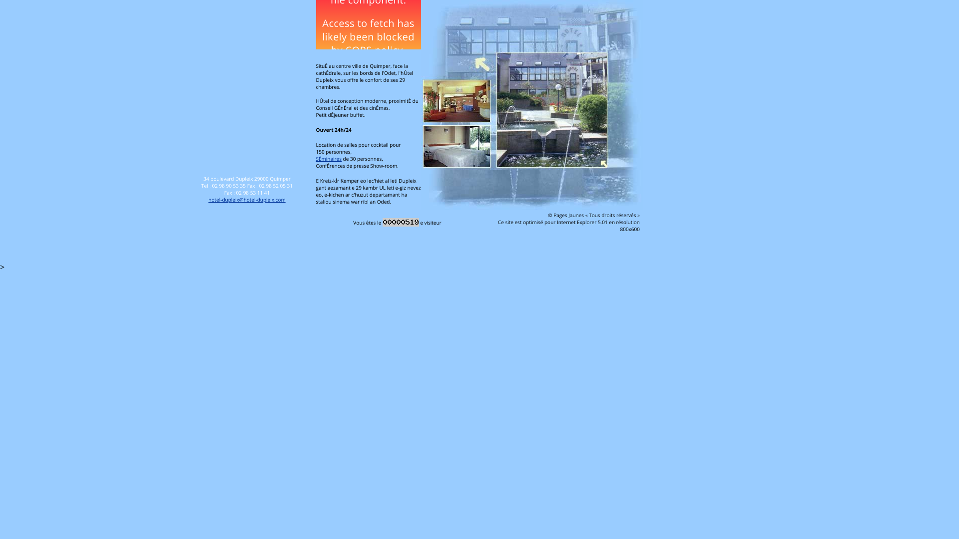 Aperçu du site