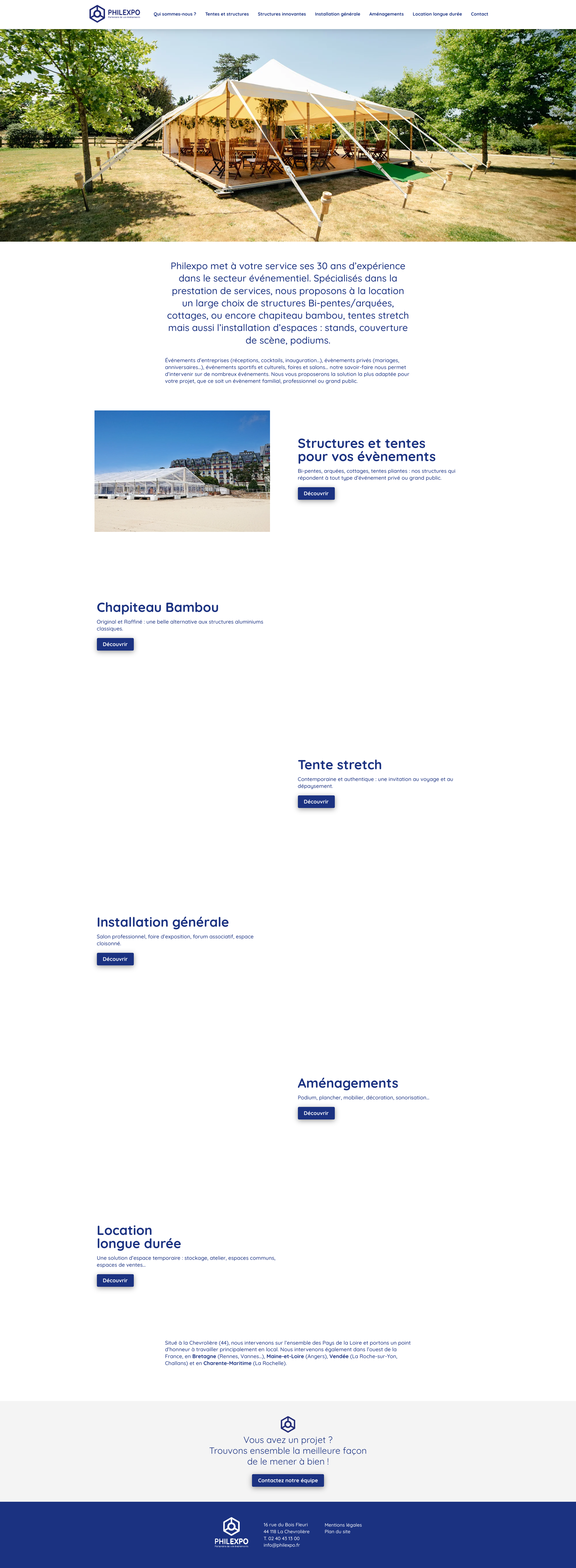 Aperçu du site