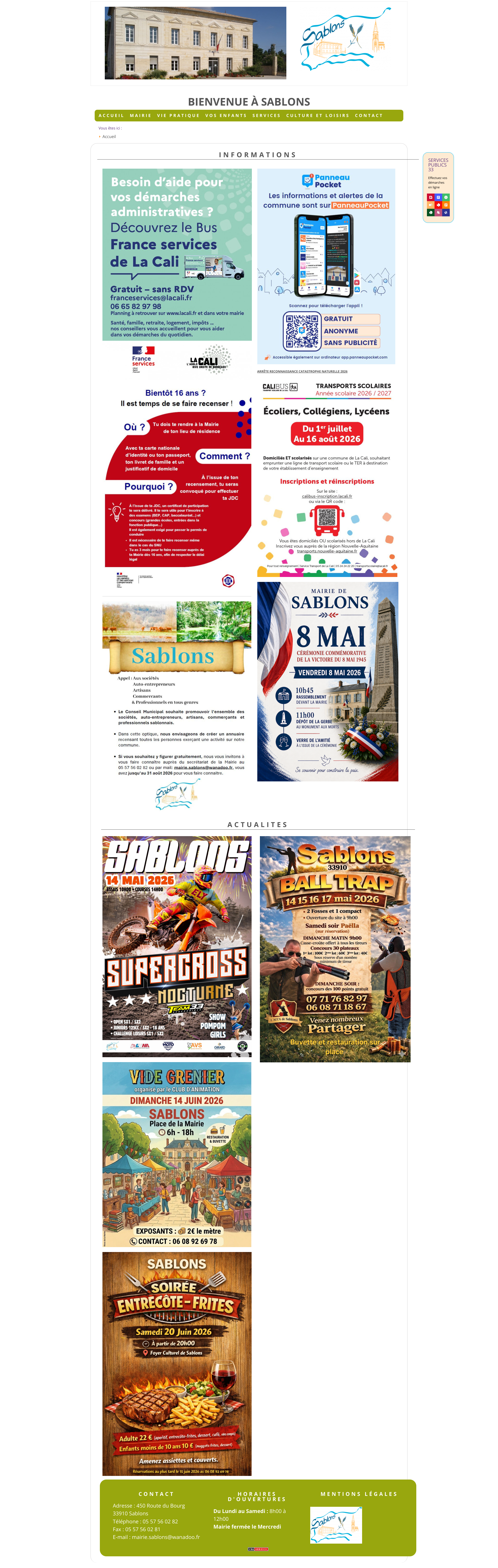 Aperçu du site