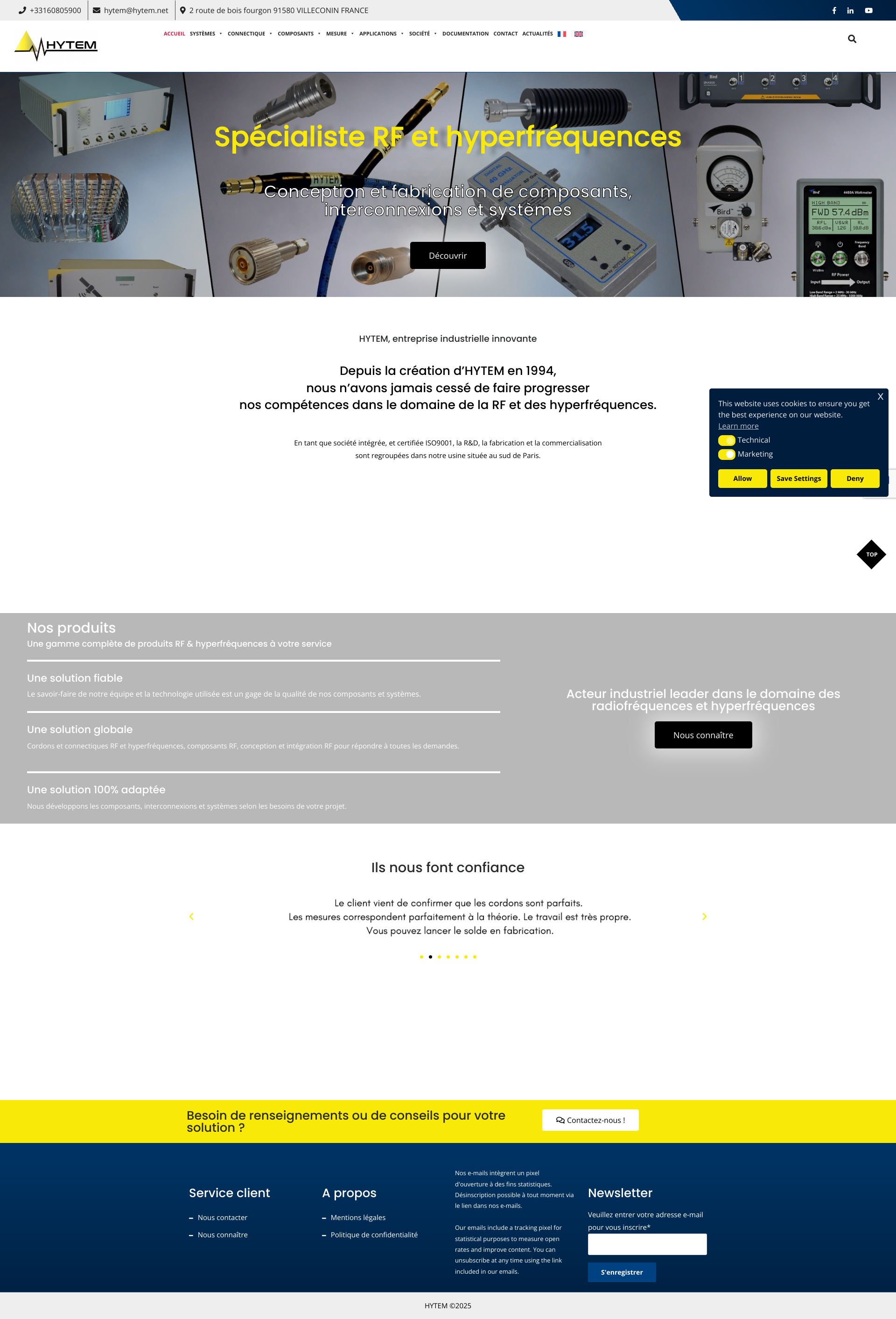 Aperçu du site