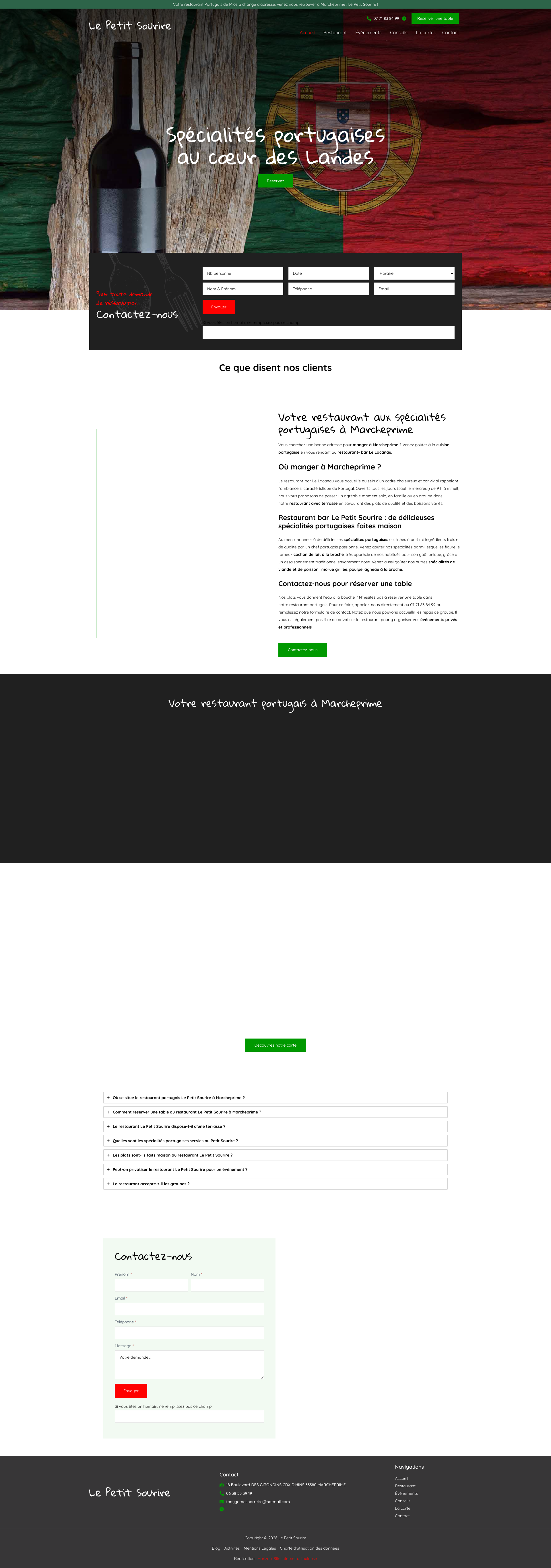 Aperçu du site