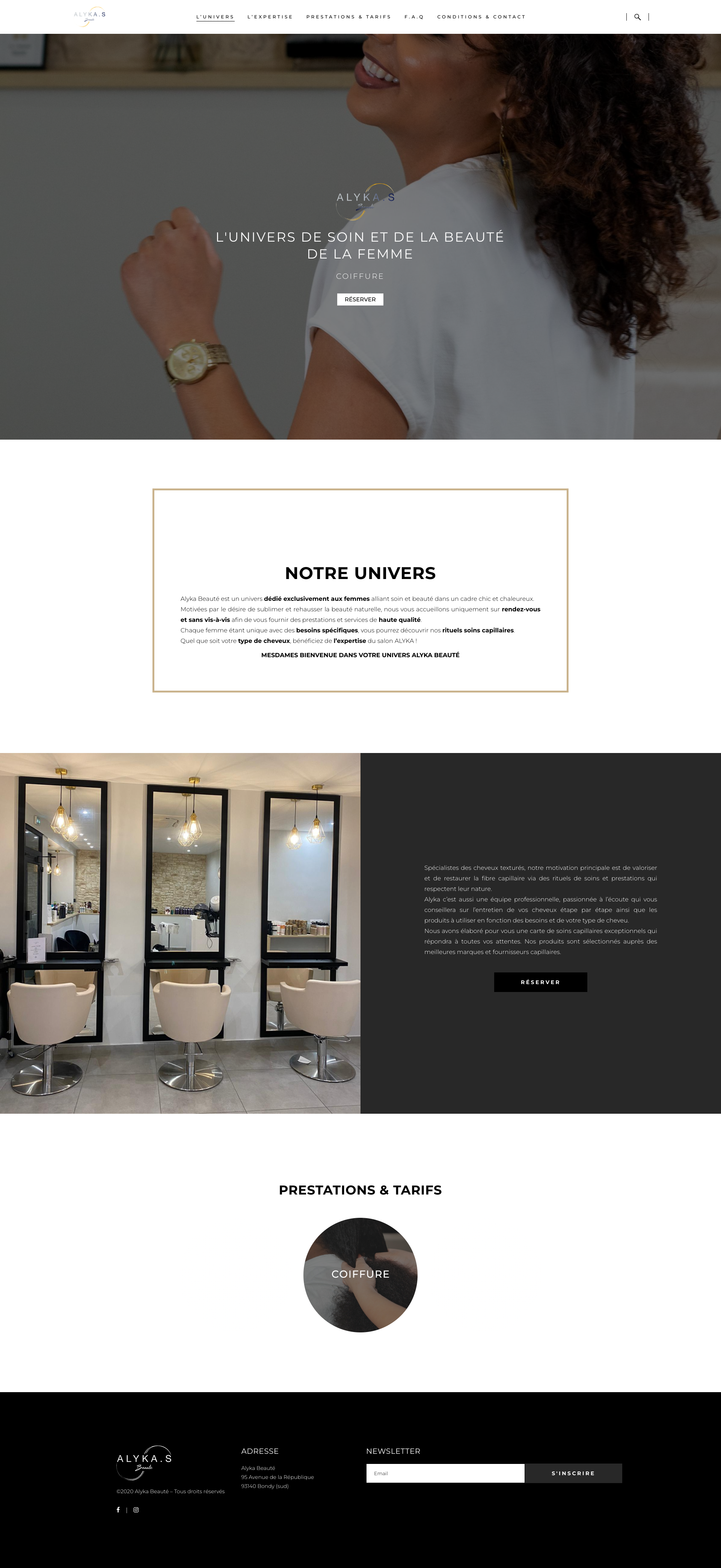 Aperçu du site