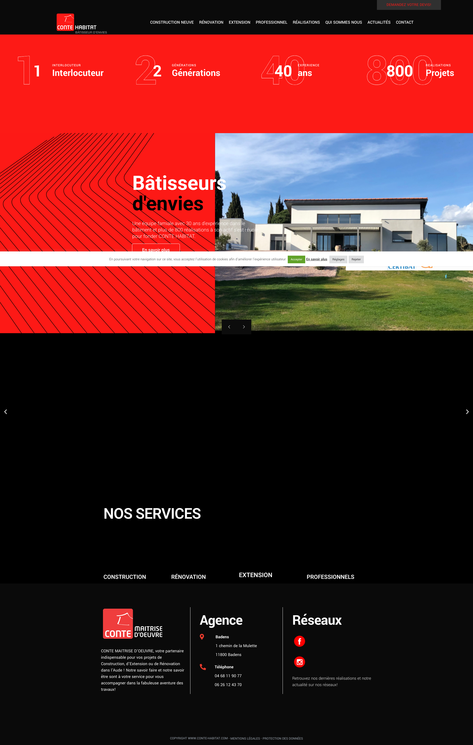 Aperçu du site