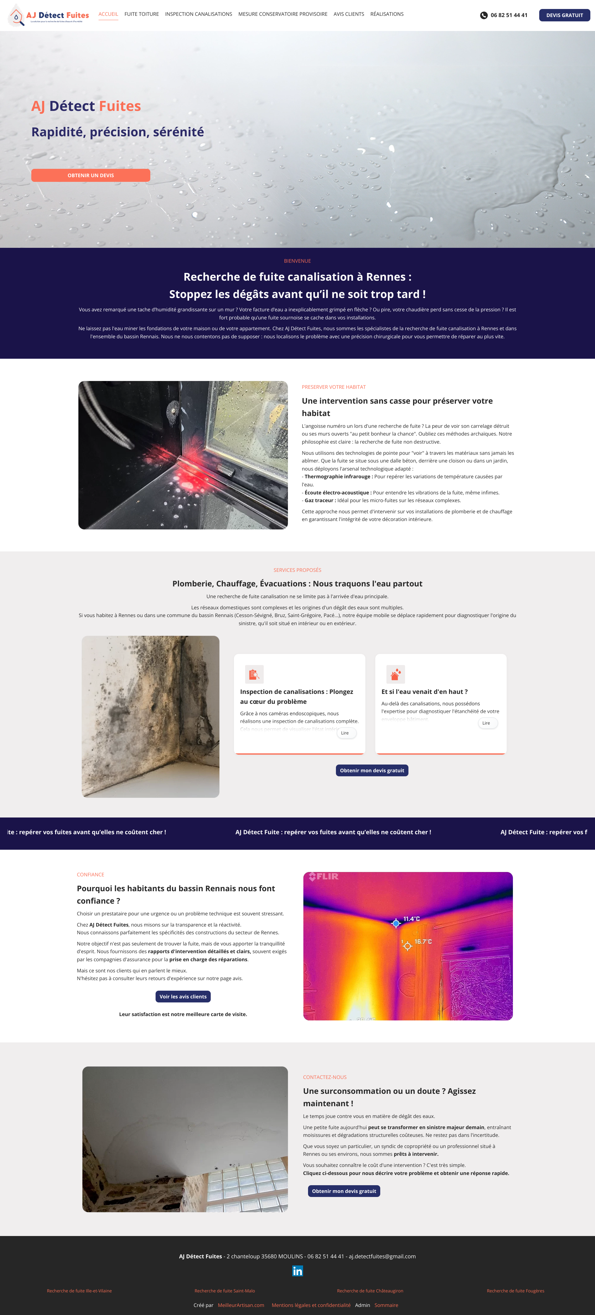 Aperçu du site