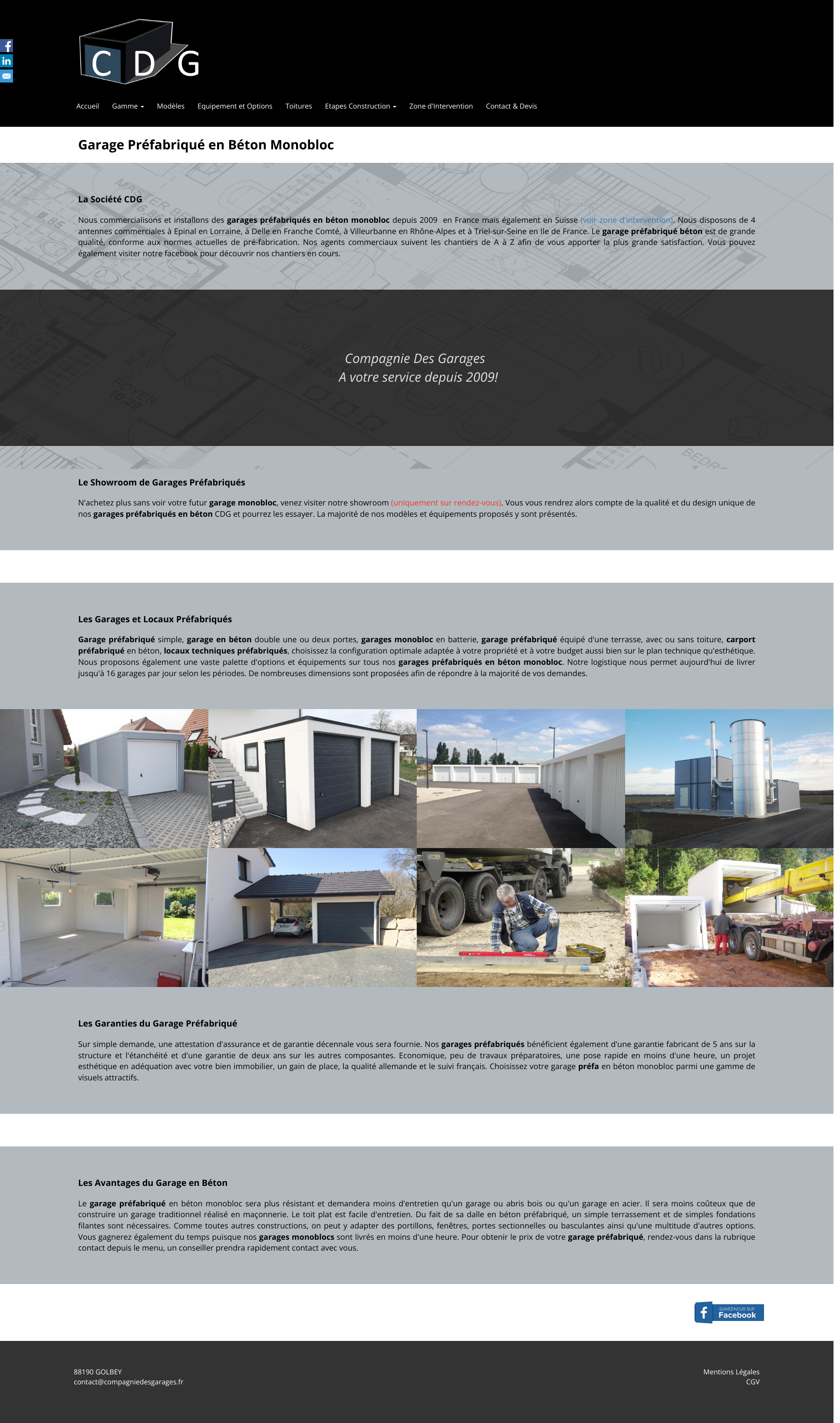Aperçu du site