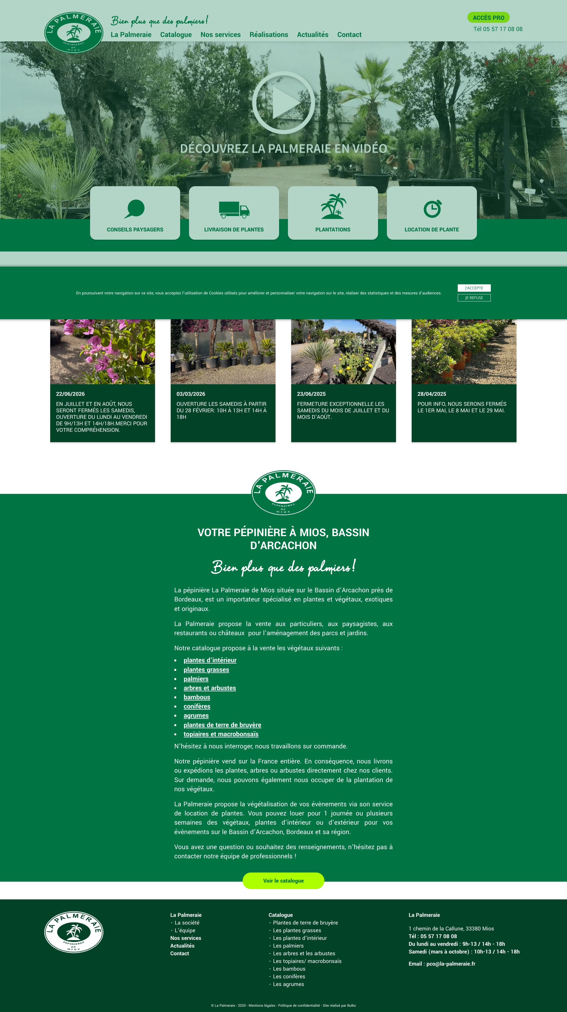 Aperçu du site