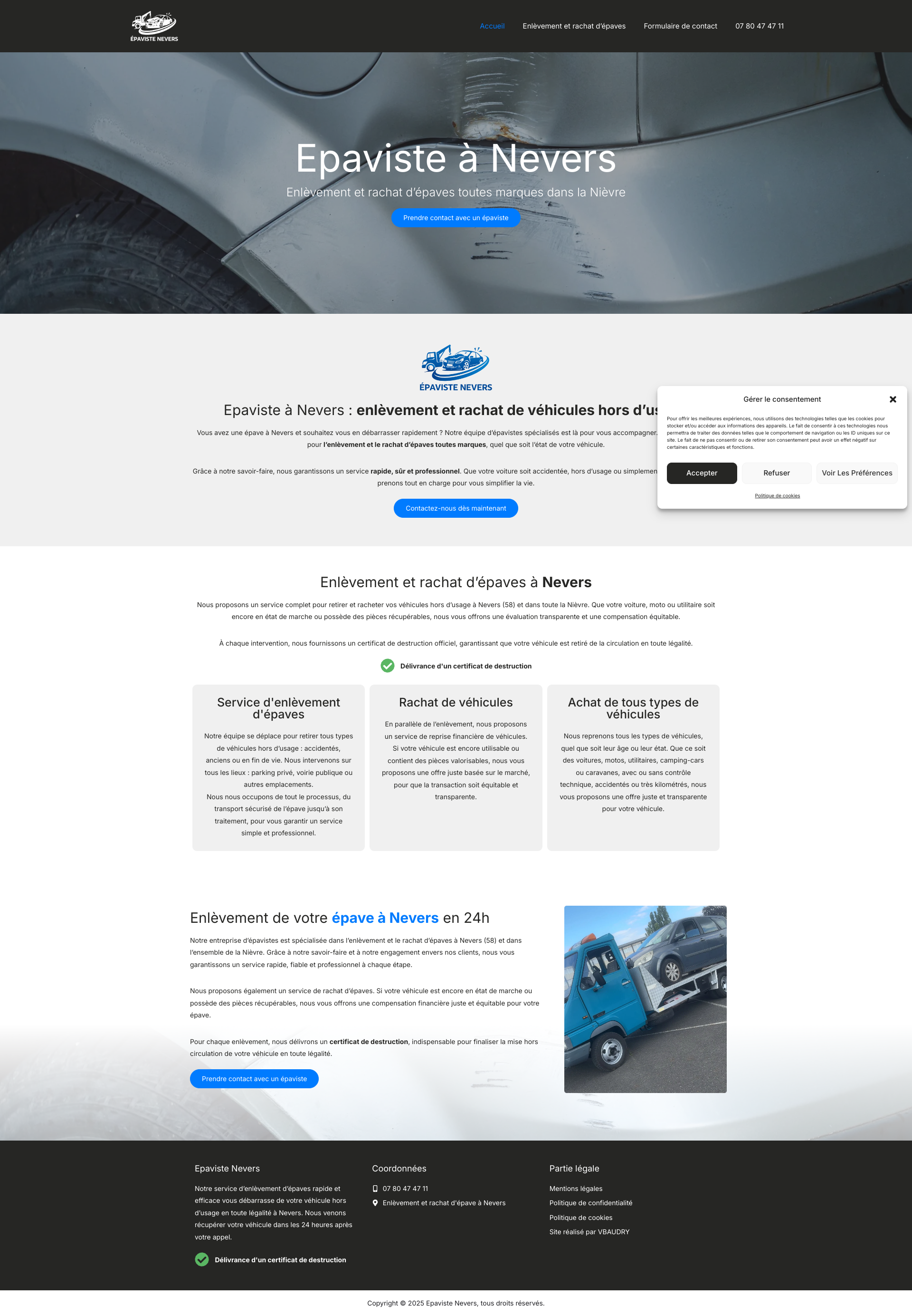 Aperçu du site