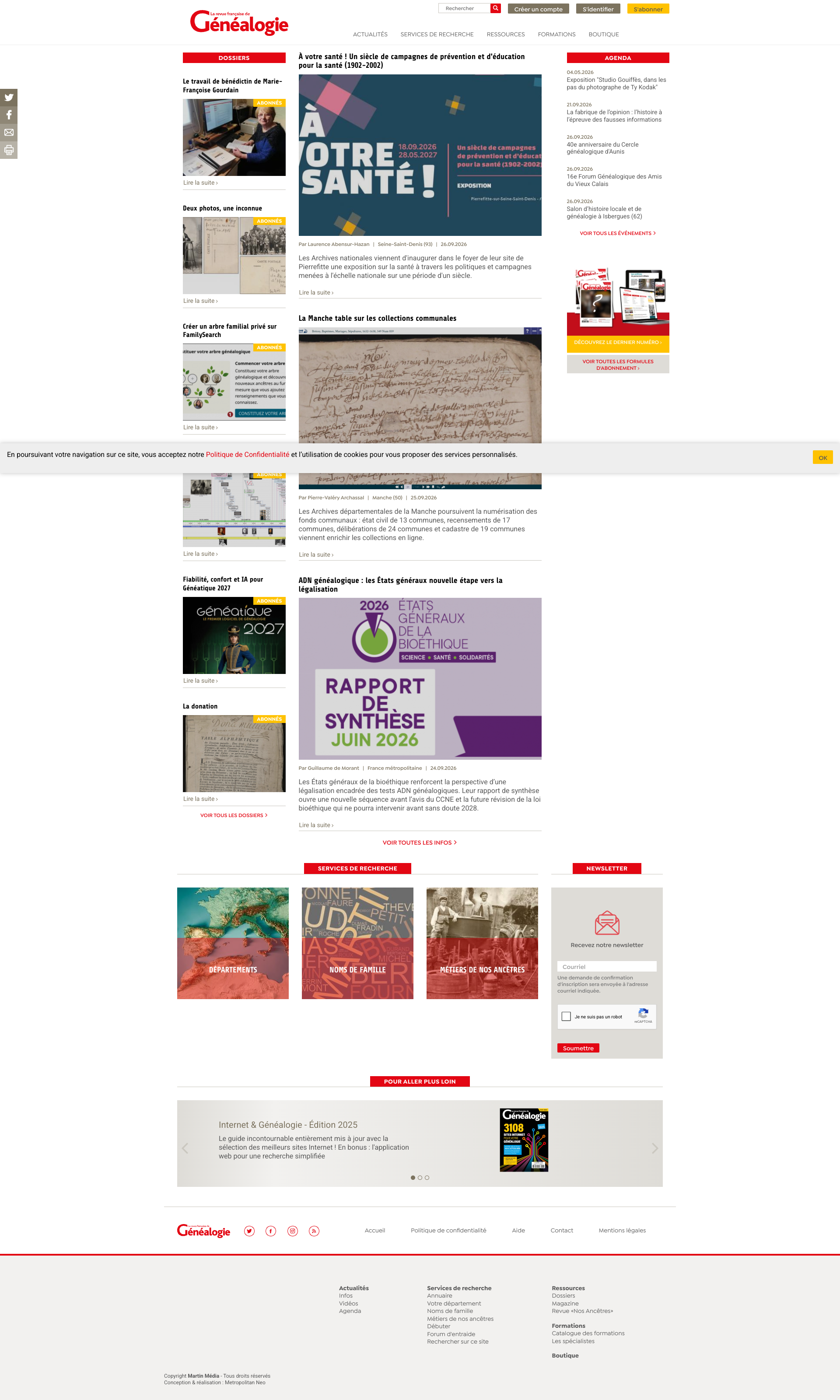 Aperçu du site