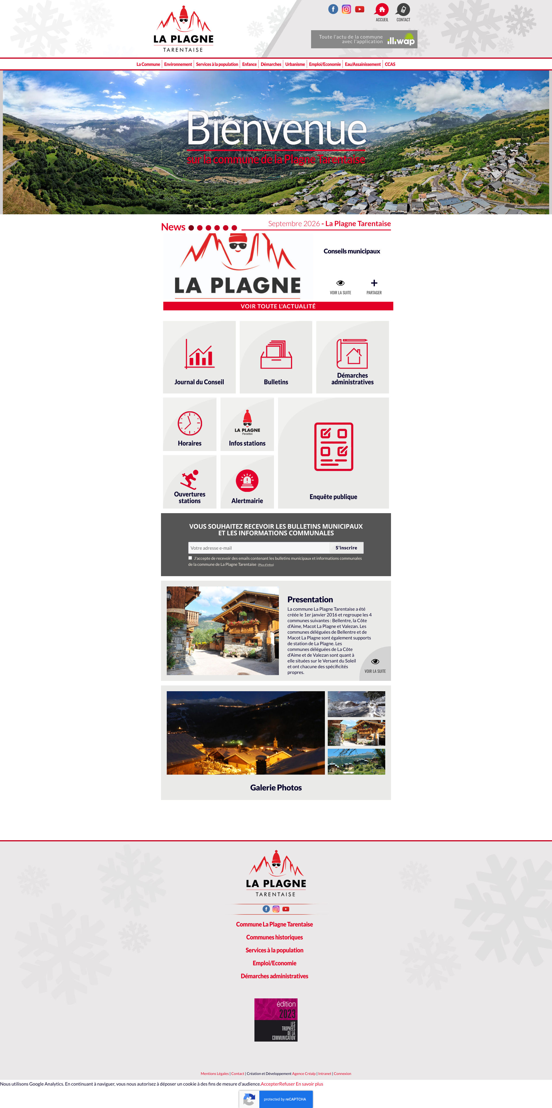 Aperçu du site