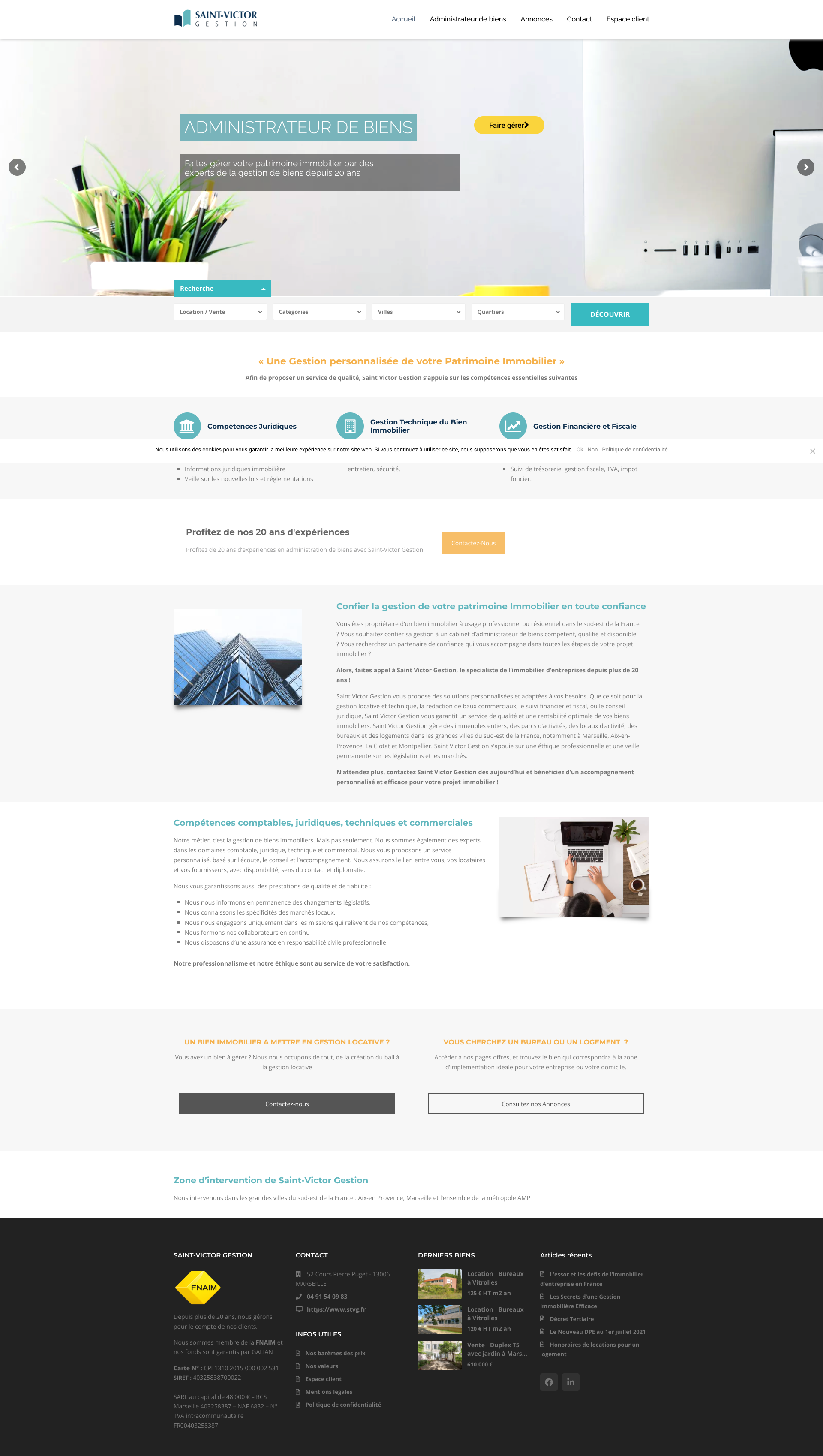 Aperçu du site
