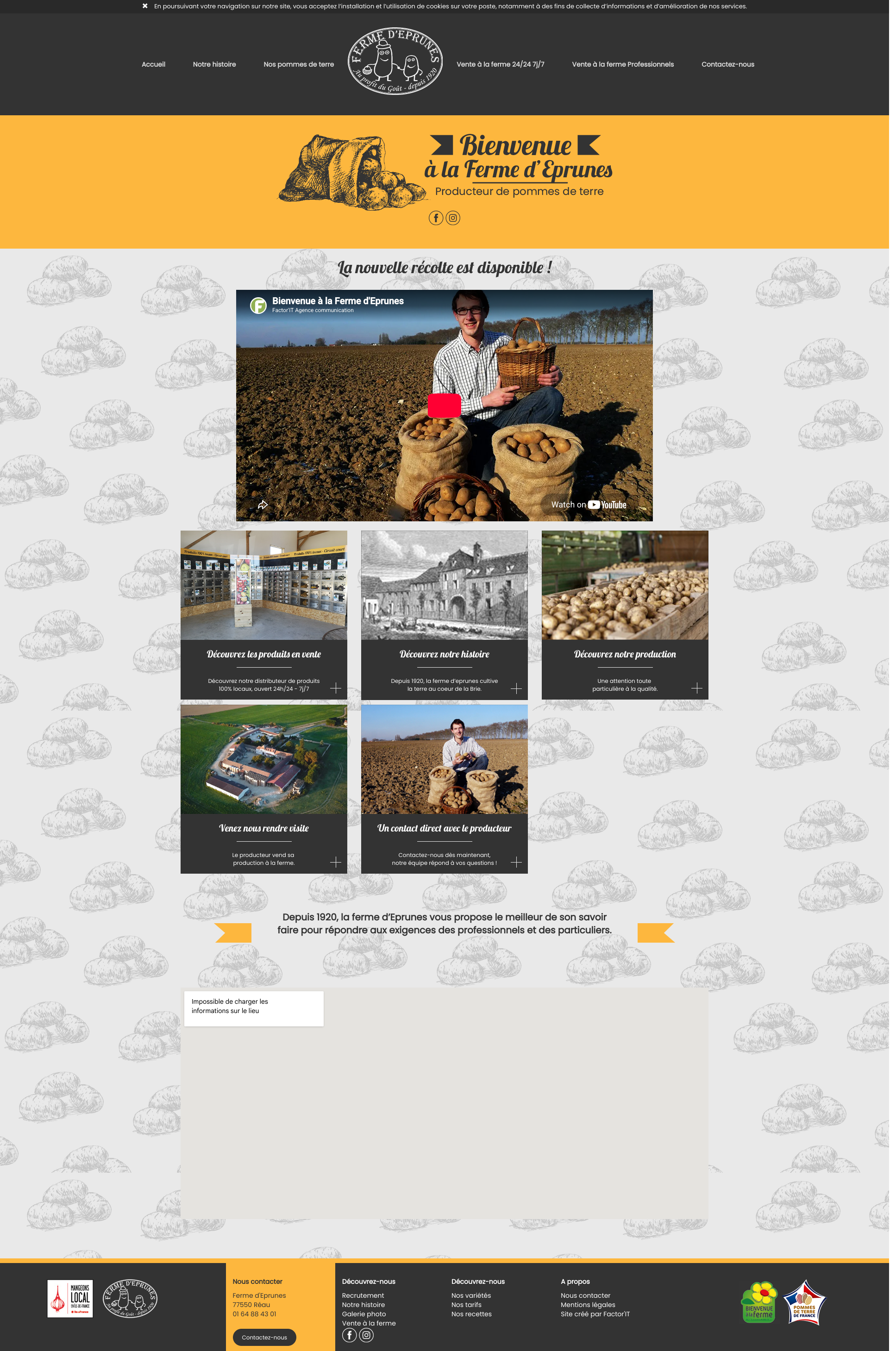 Aperçu du site