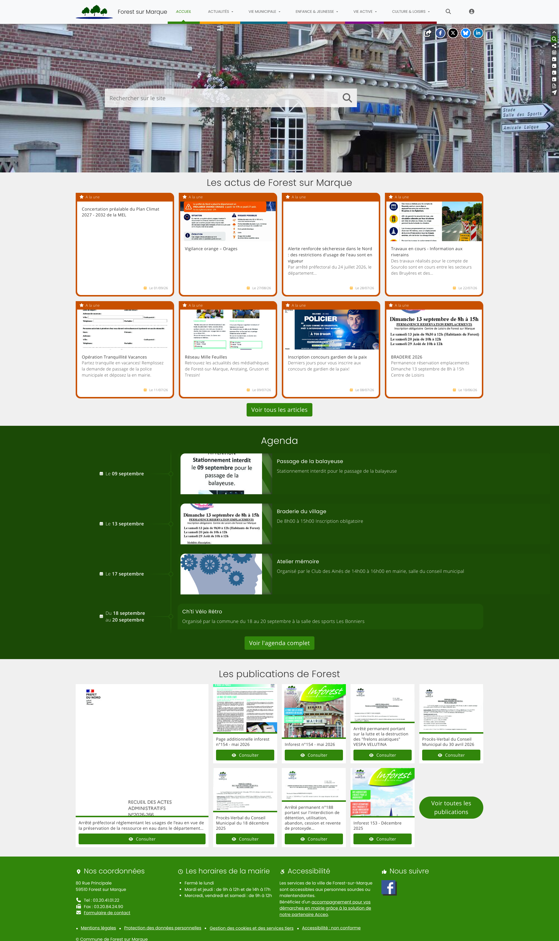 Aperçu du site