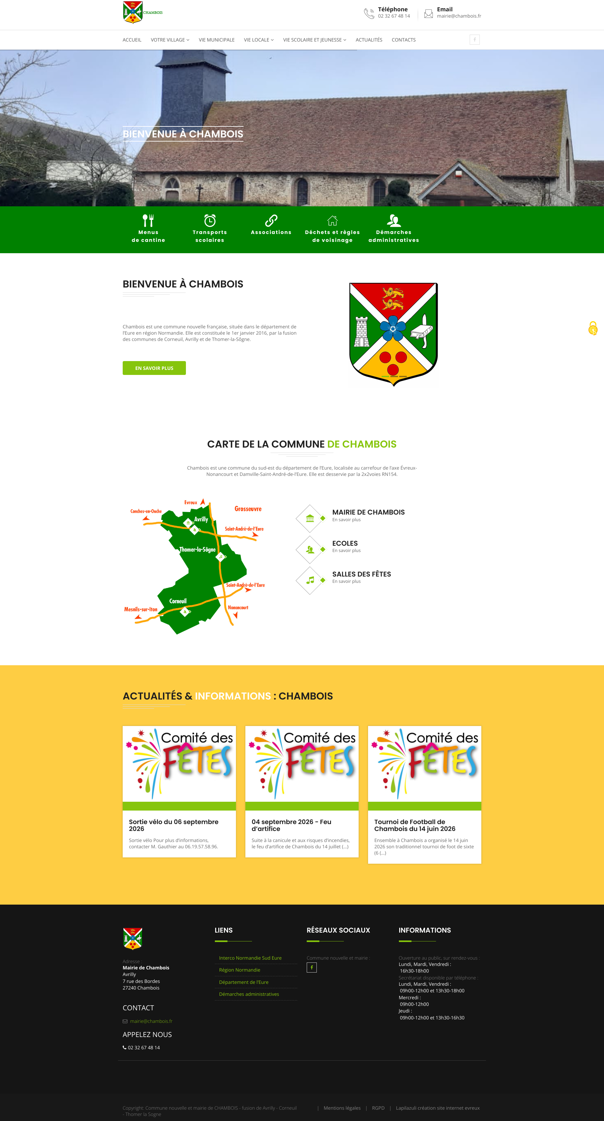 Aperçu du site