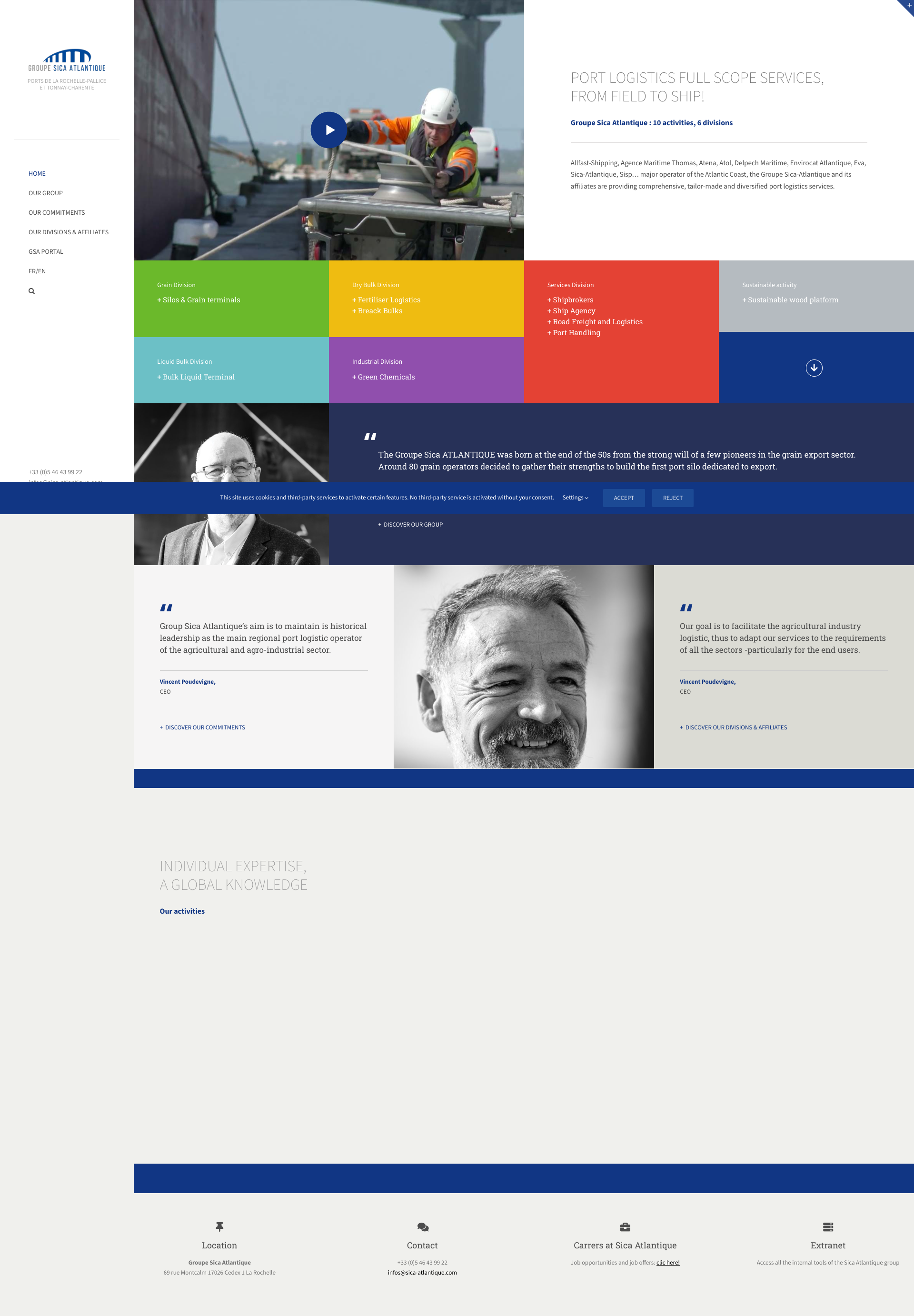 Aperçu du site