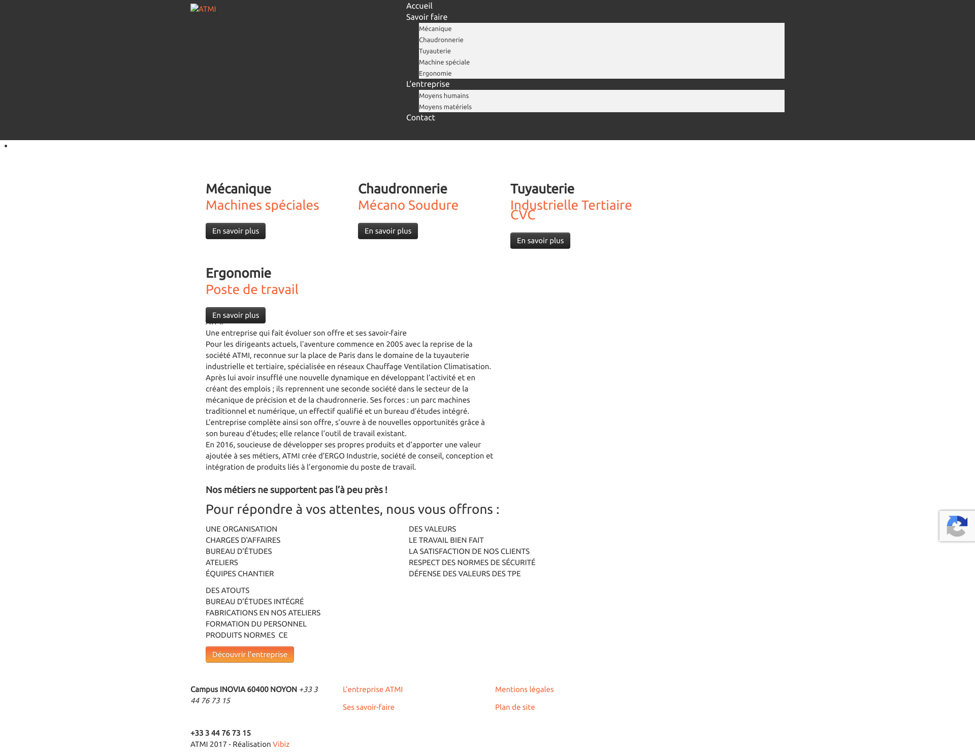 Aperçu du site