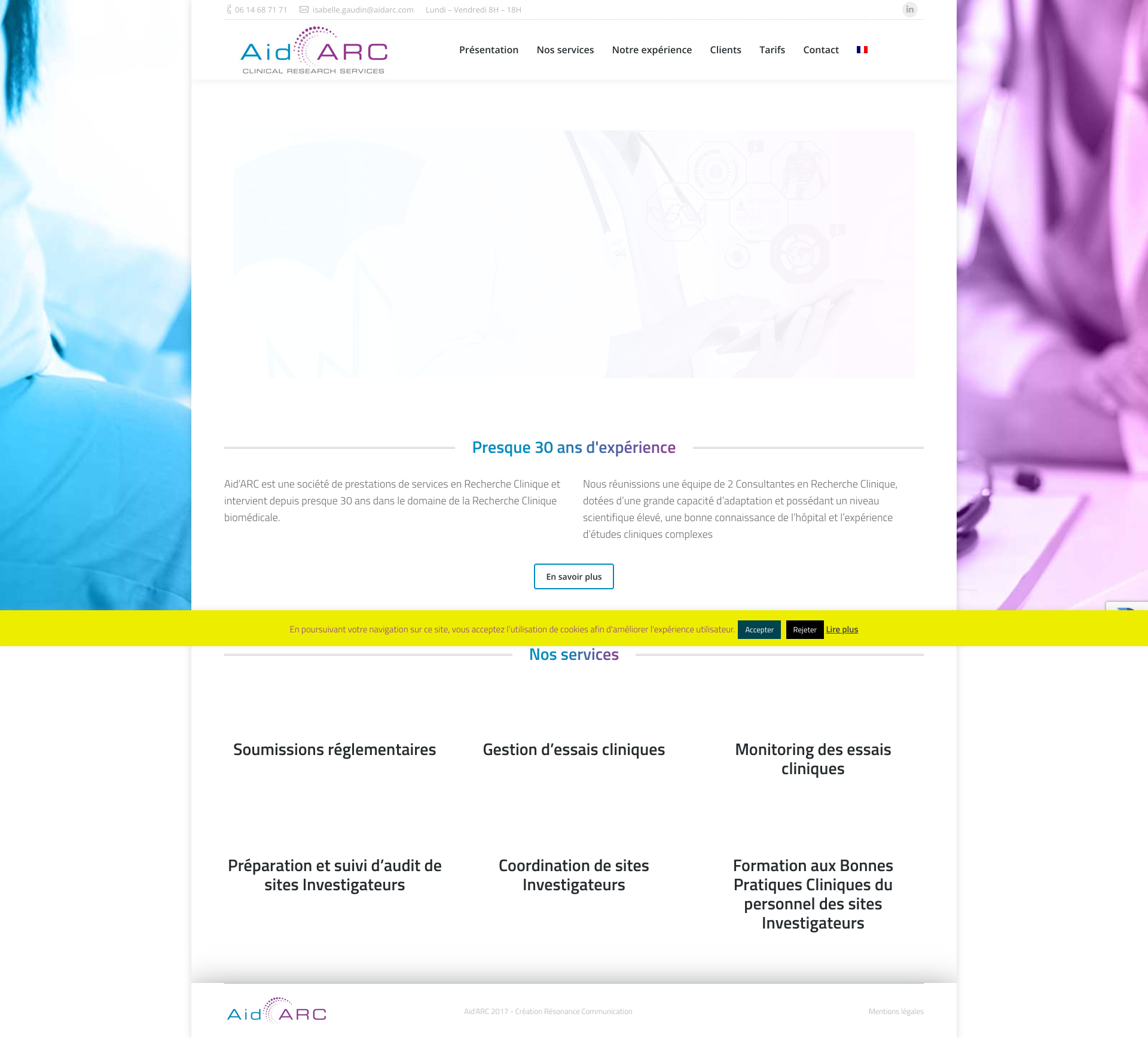 Aperçu du site