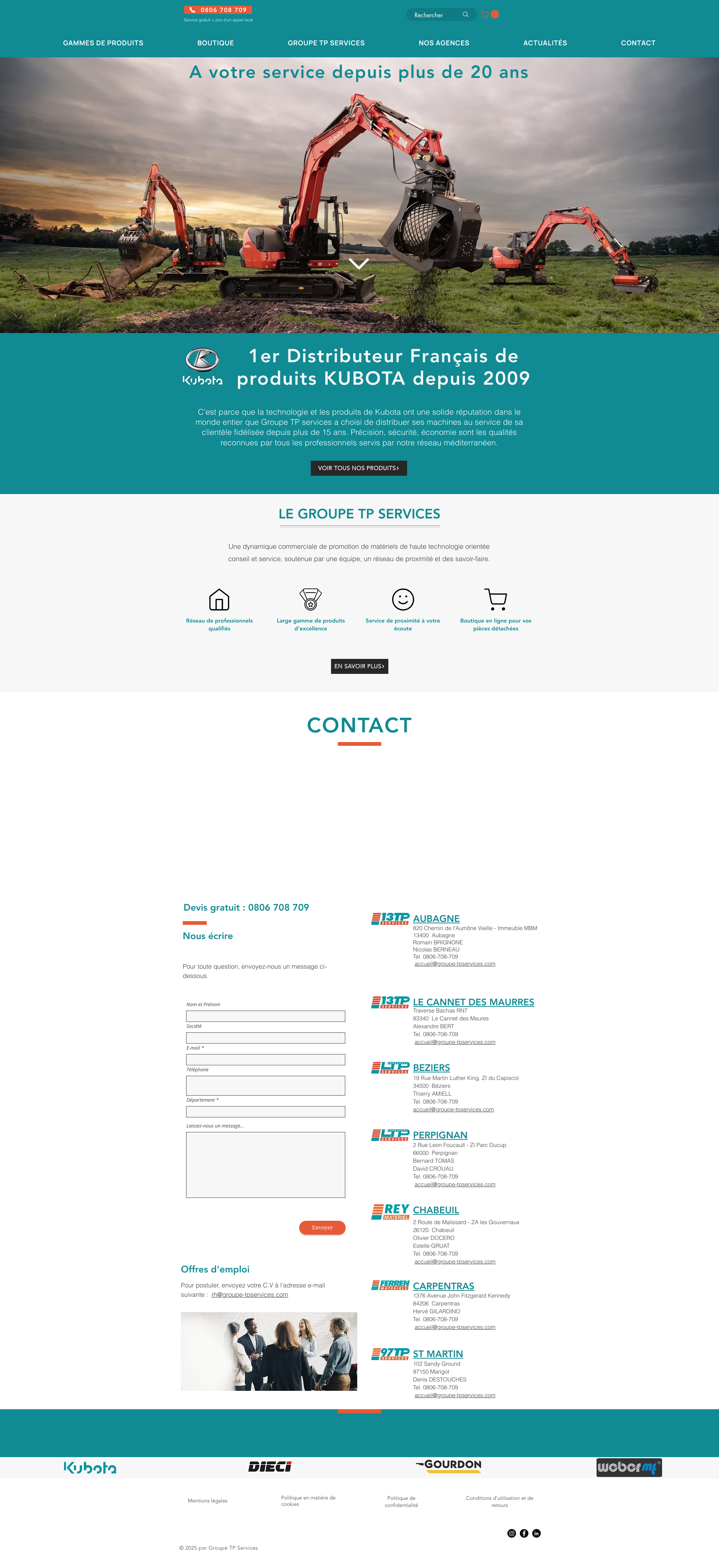 Aperçu du site