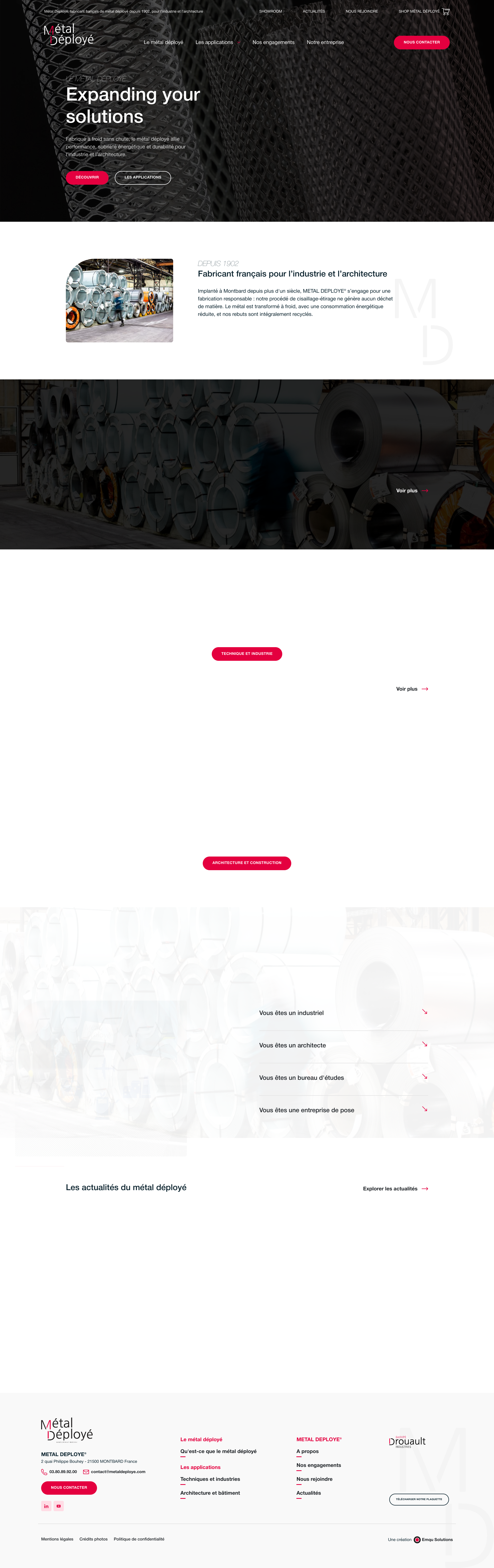 Aperçu du site