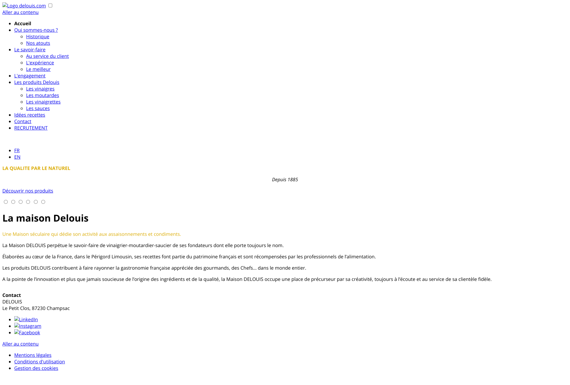 Aperçu du site