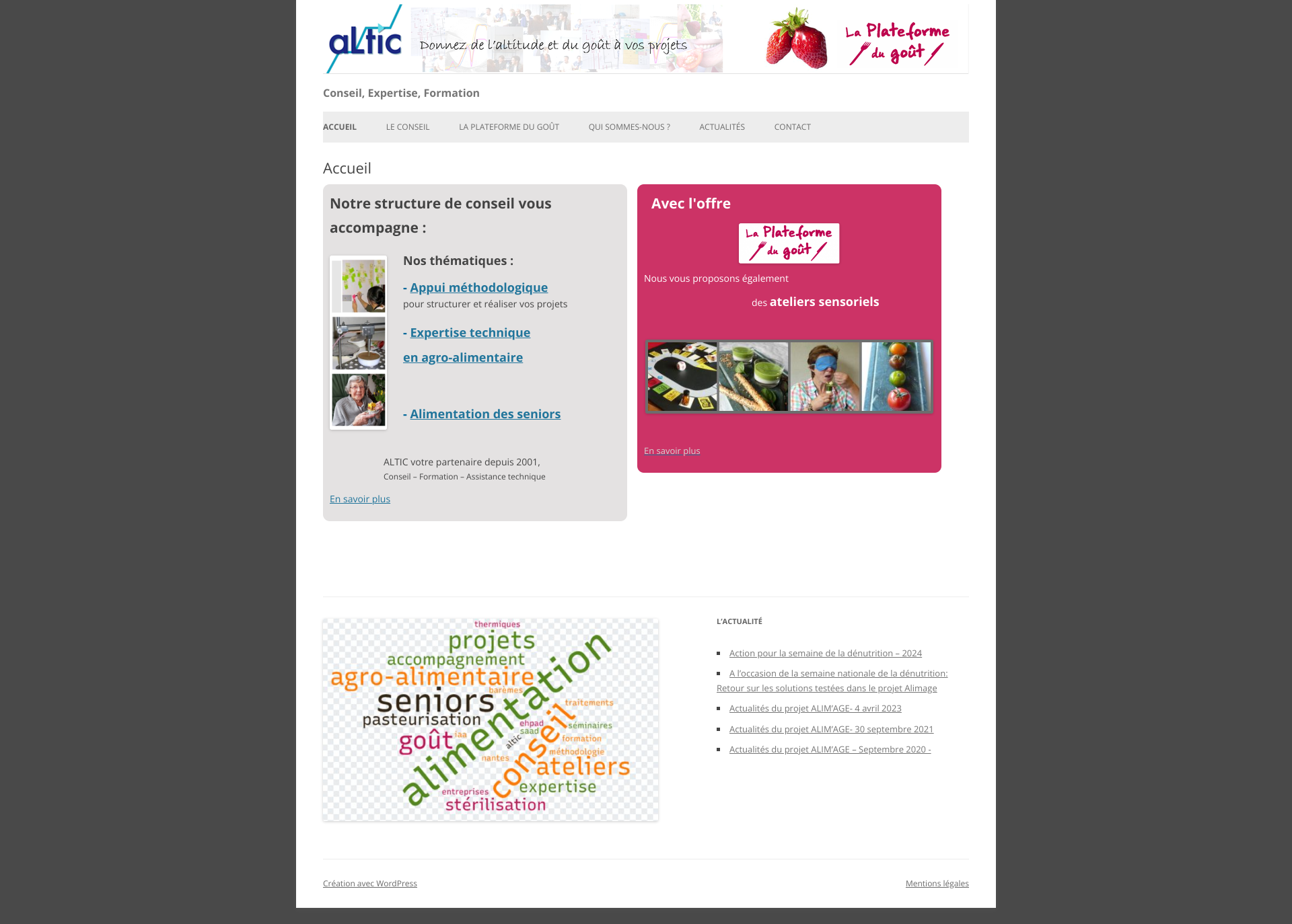 Aperçu du site
