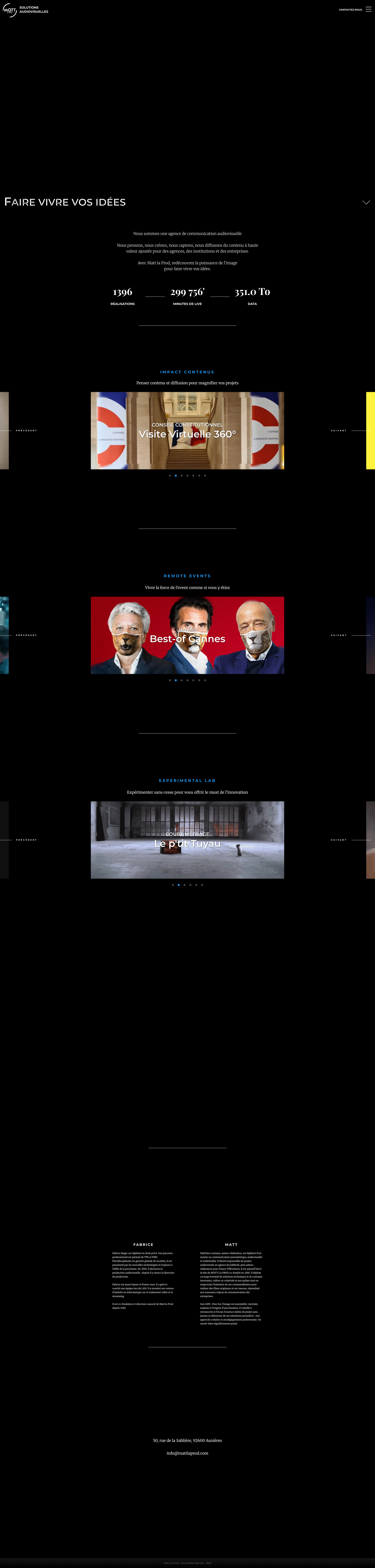 Aperçu du site